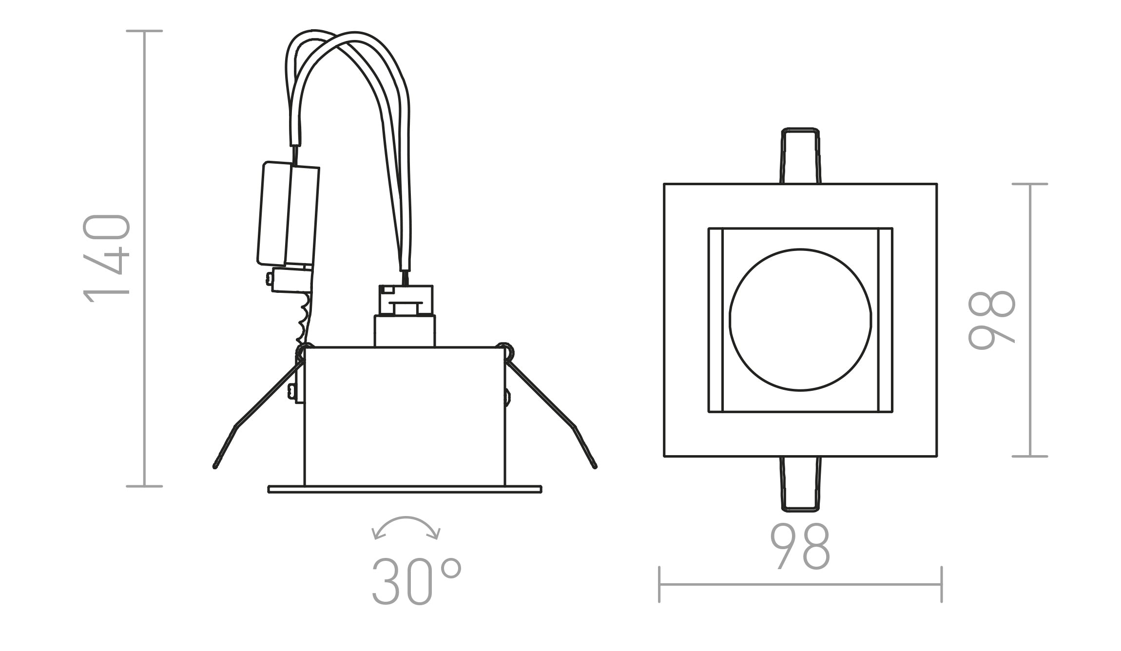 MONE I wychylna lampa - Product sketch
