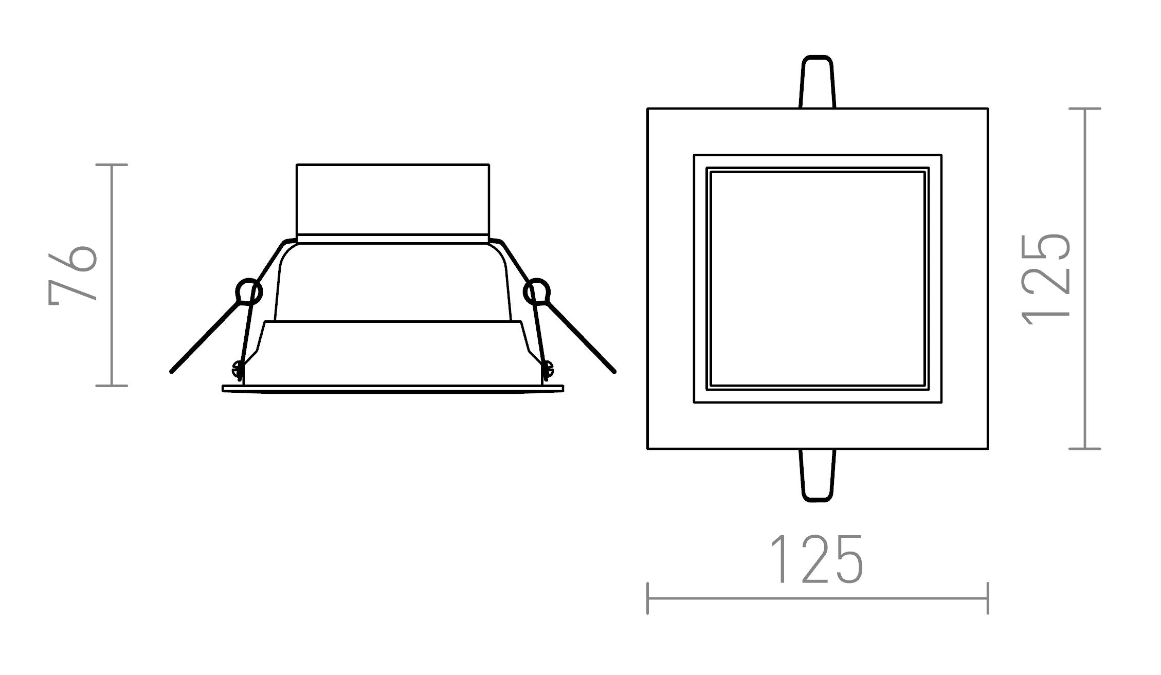 VIC 12 encastrable lampe - Product sketch
