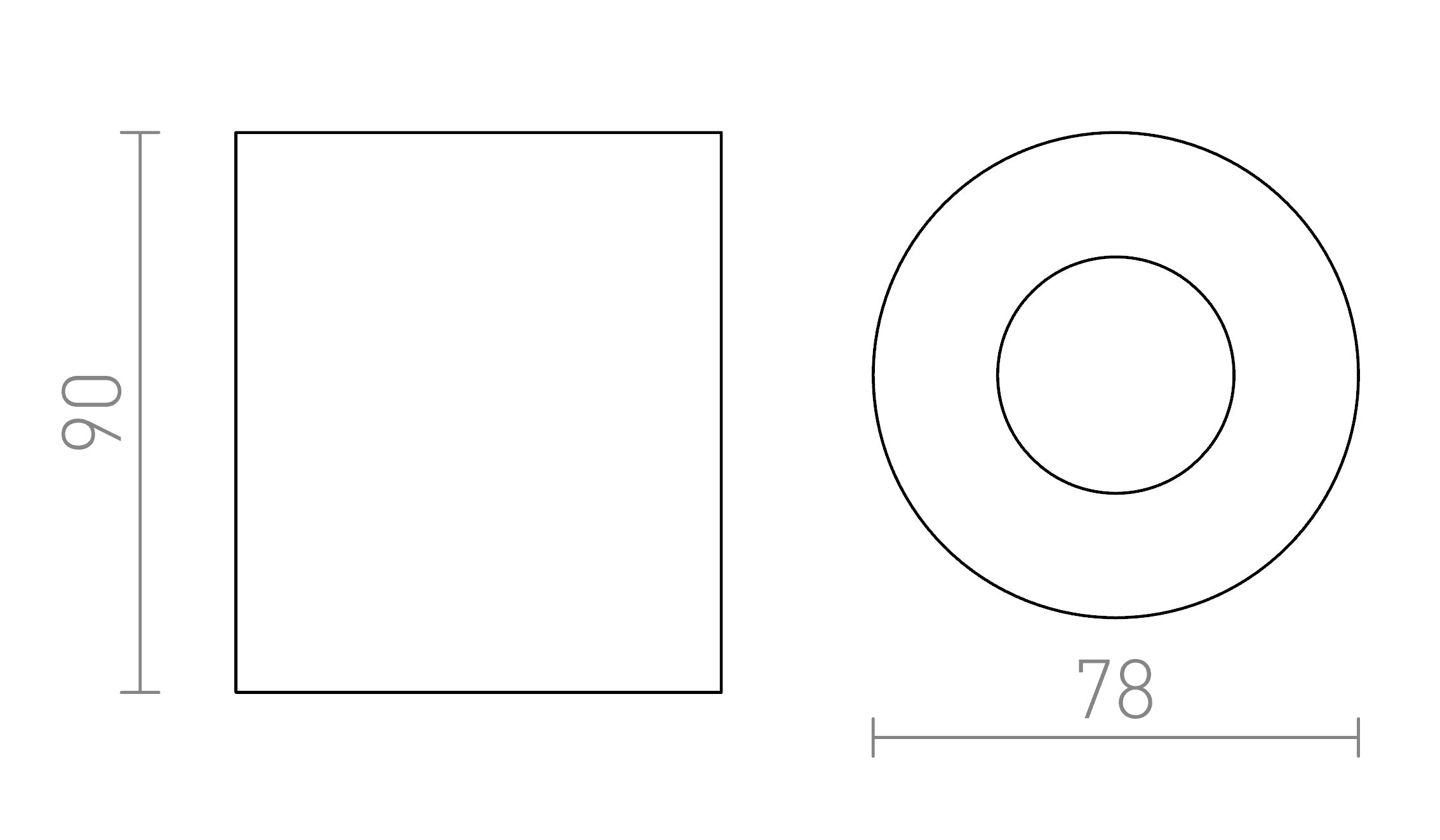 MAYO R tak fast lampa - Product sketch
