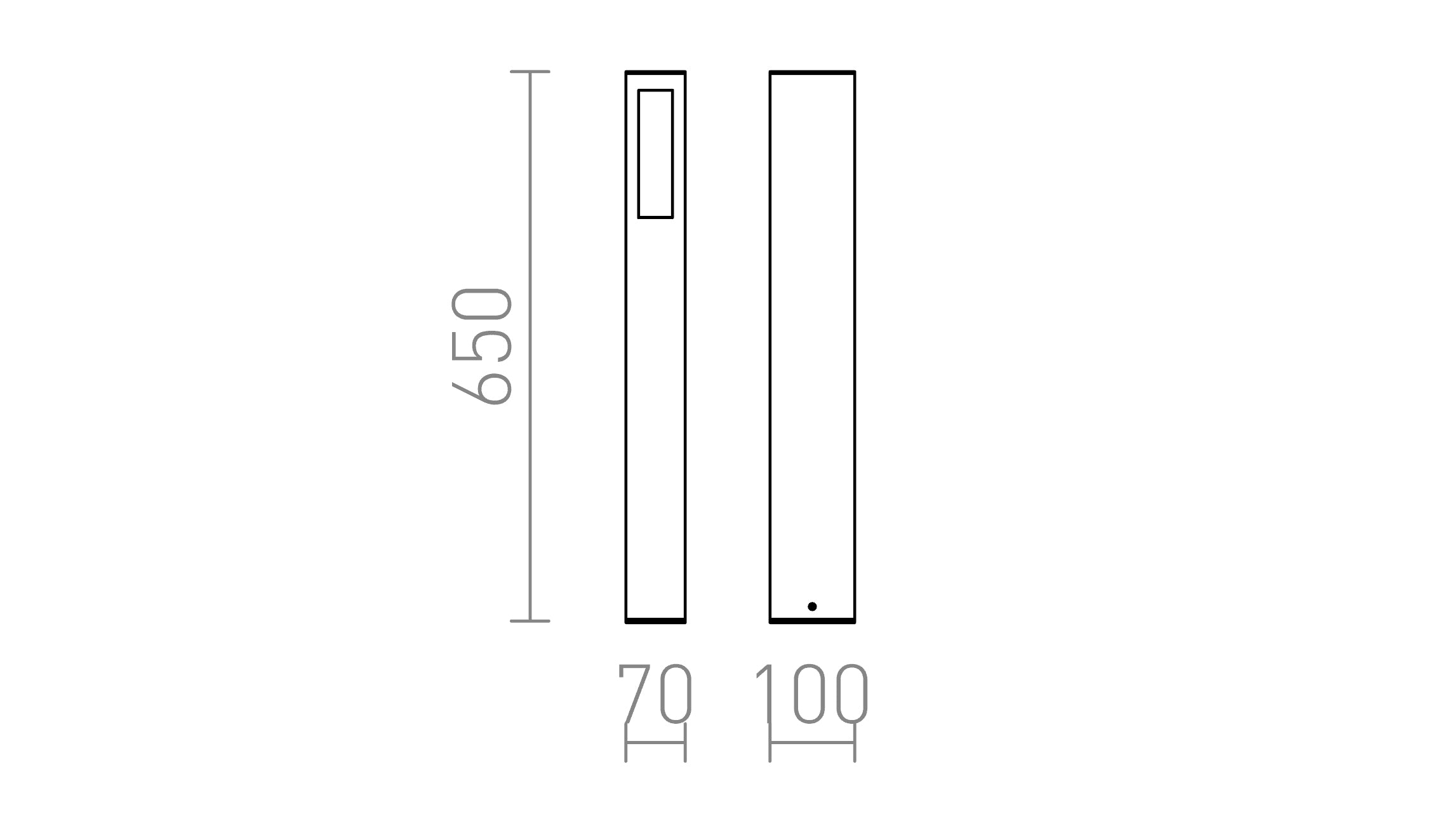 TREEZA 65 staande lamp lamp - Product sketch