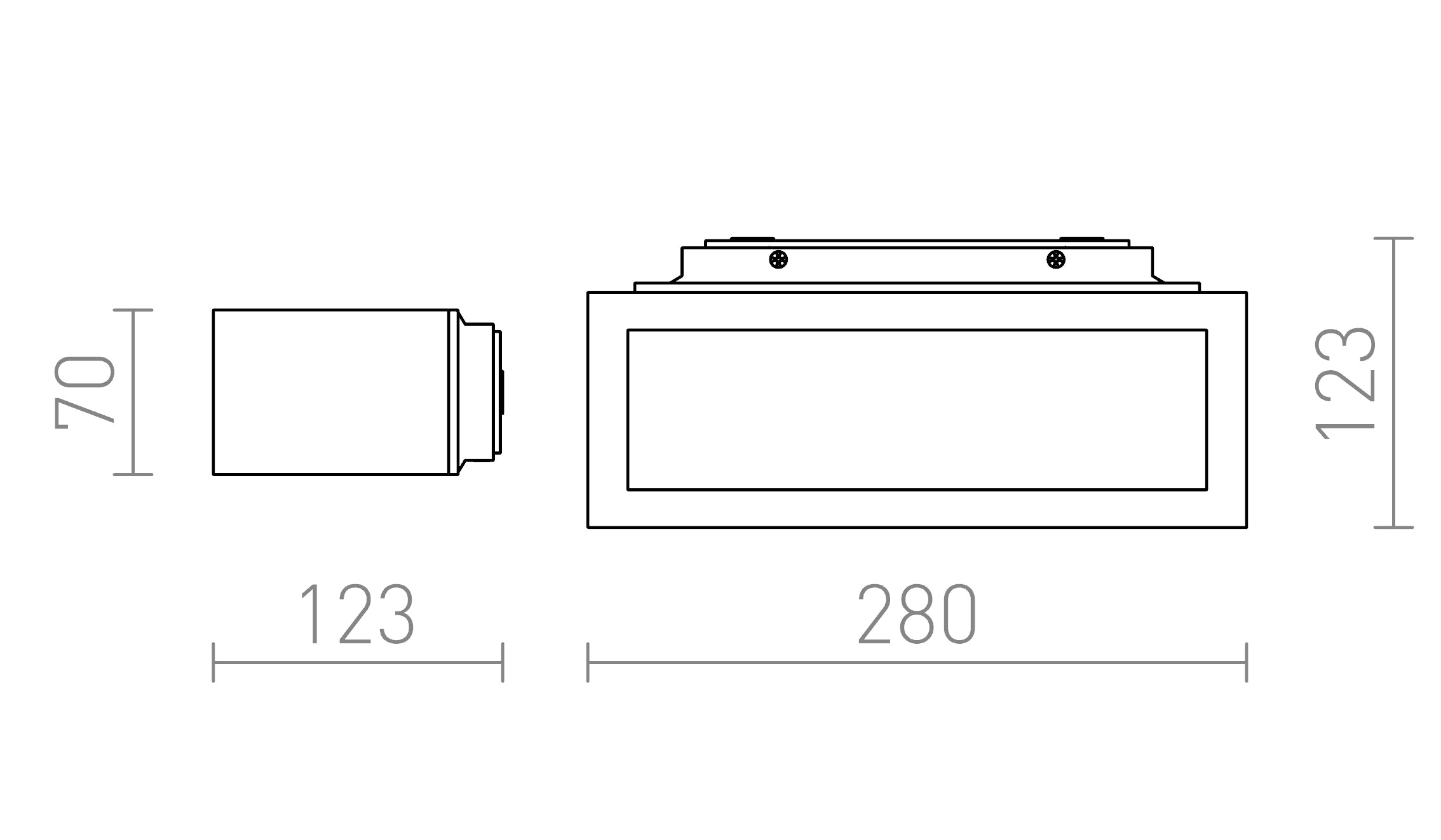 GINO nástenná lampa - Product sketch