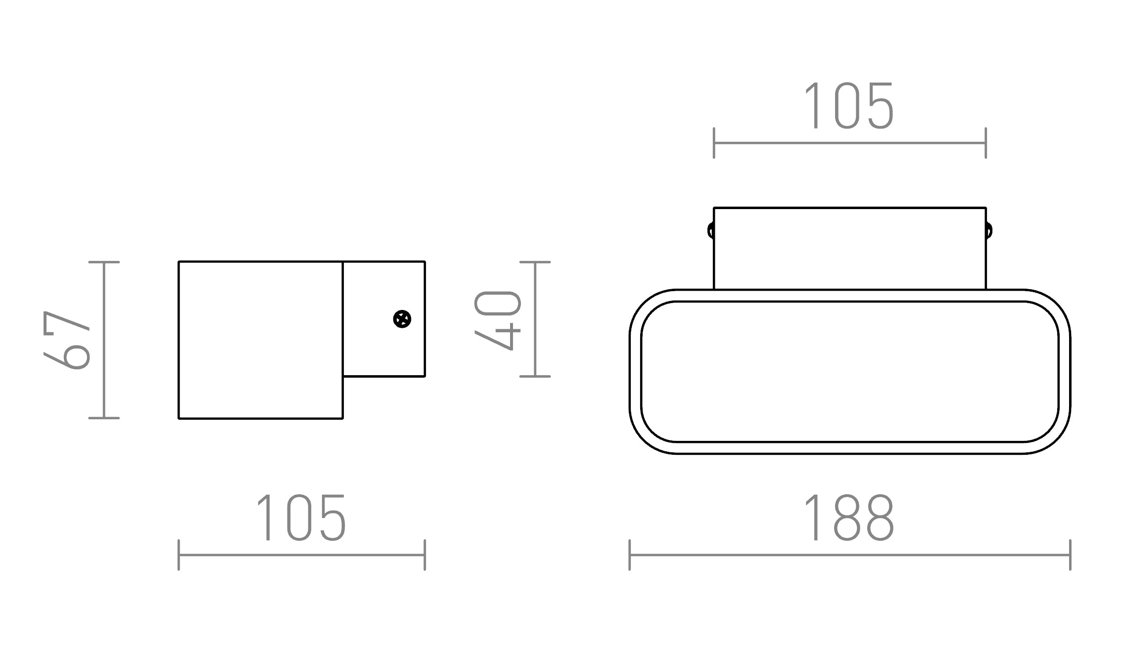 REEM ścienna lampa - Product sketch
