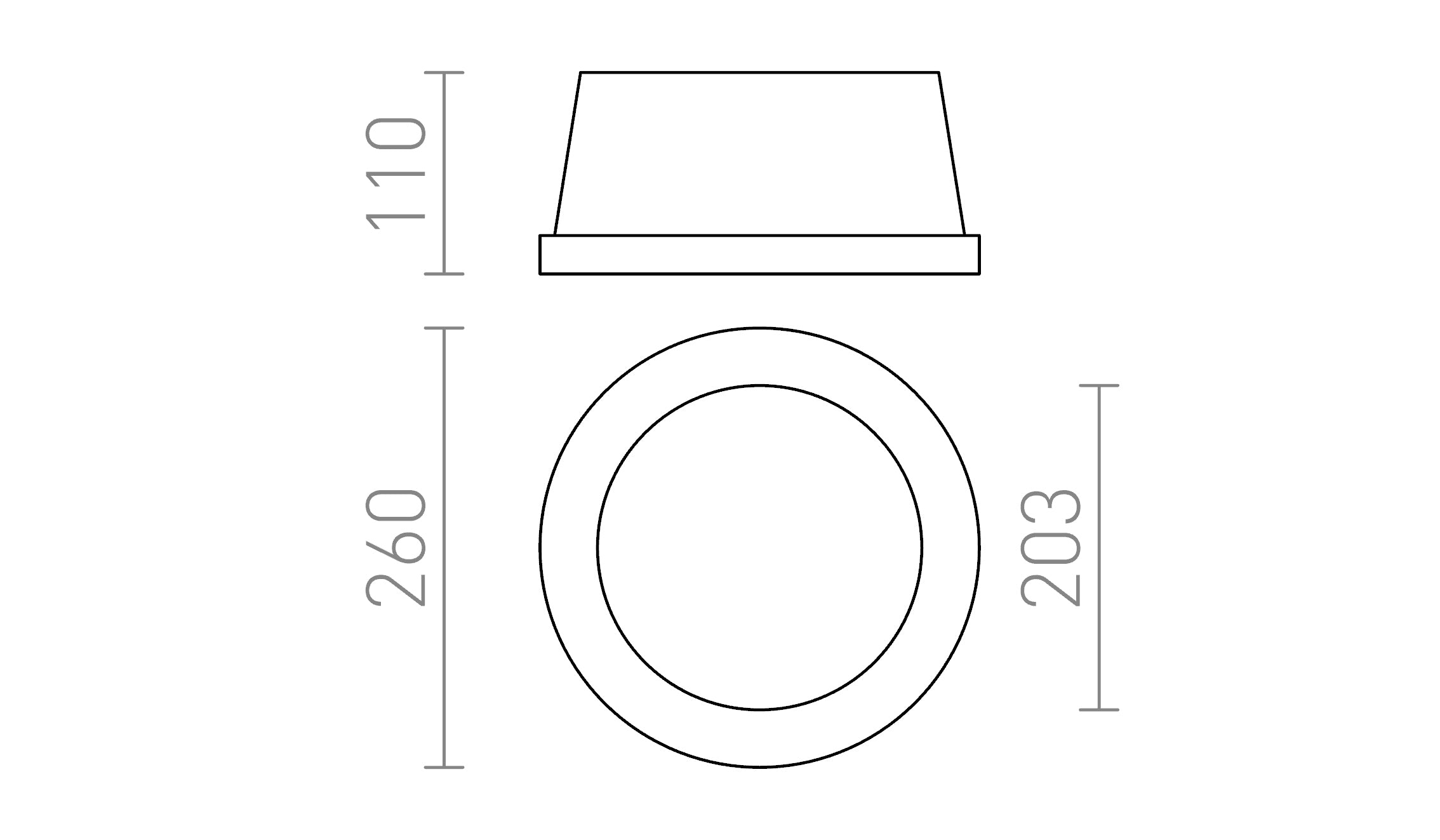 MIA R encastrable lampe - Product sketch