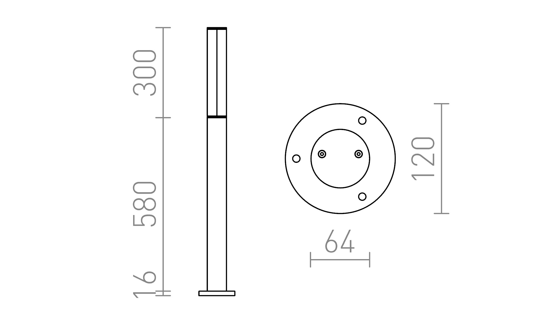 VADIS 90 podłogowa lampa - Product sketch