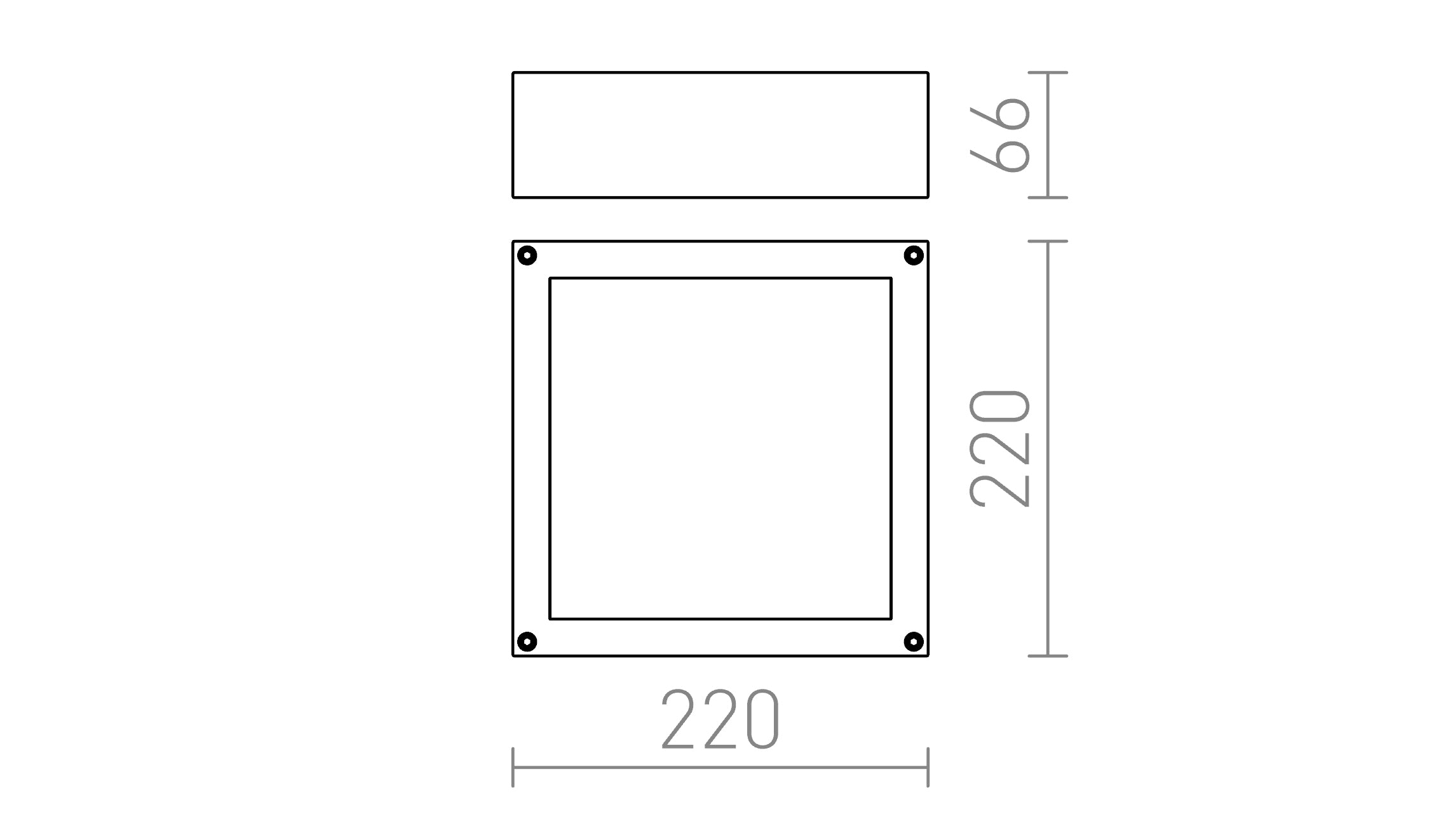 SCOTT de tavan lampă - Product sketch
