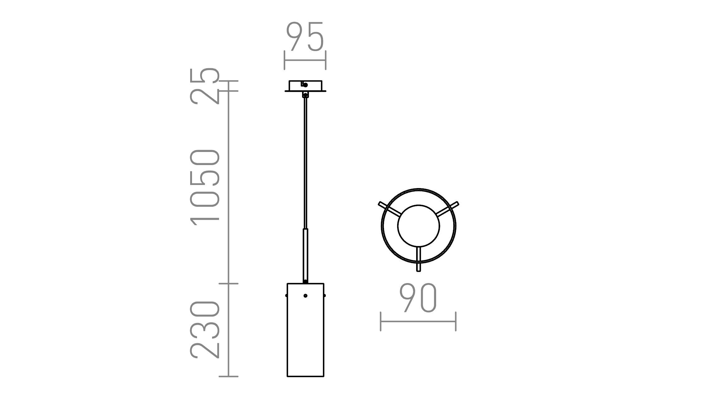 SANSSOUCI I pendant lamp - Product sketch