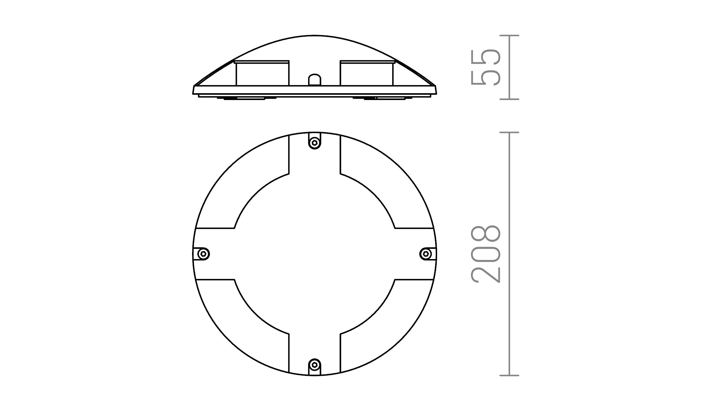 TOPTOP IV grondlicht lamp - Product sketch