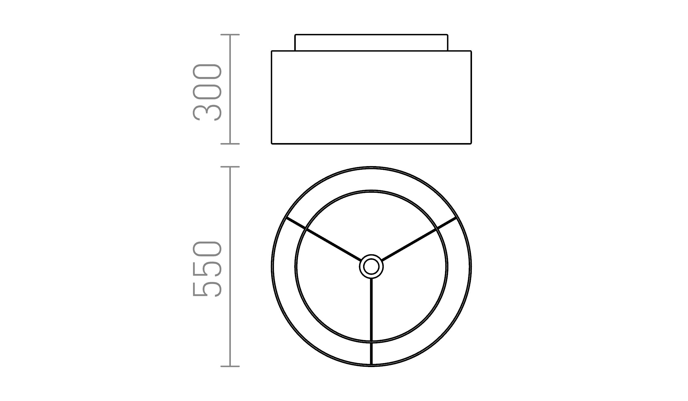 DOUBLE 55/30 shade - Product sketch