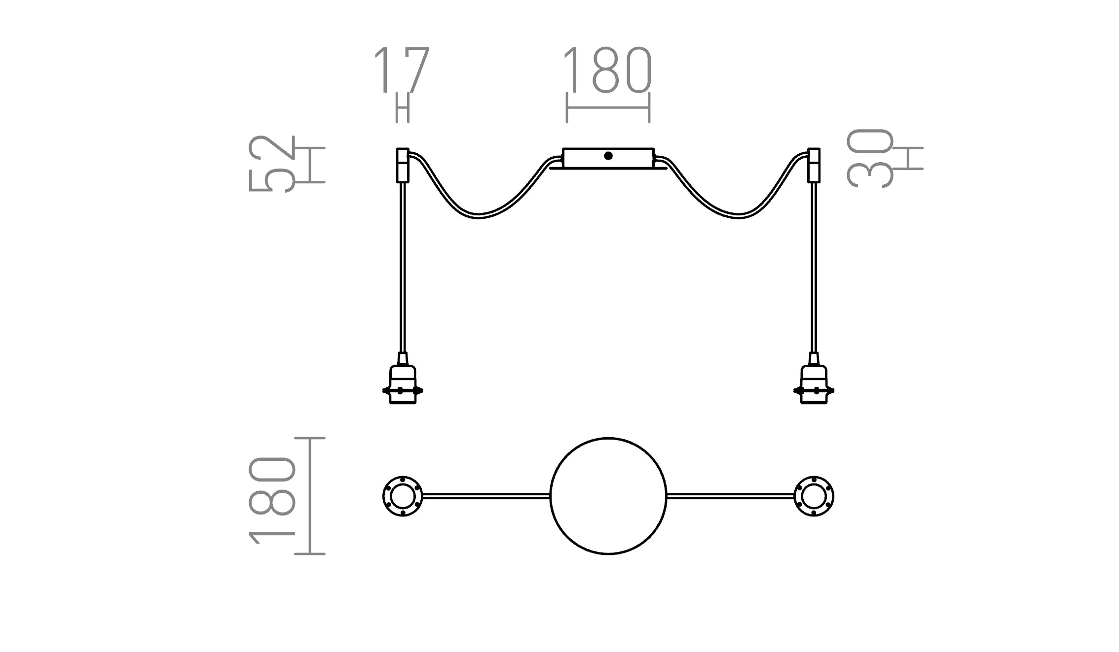 KOMBIX 2 set da sospensione BB+CN+PC - Product sketch