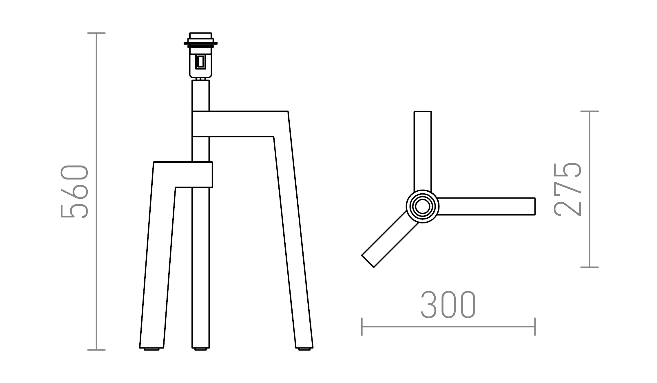 WOODY soporte de mesa - Product sketch