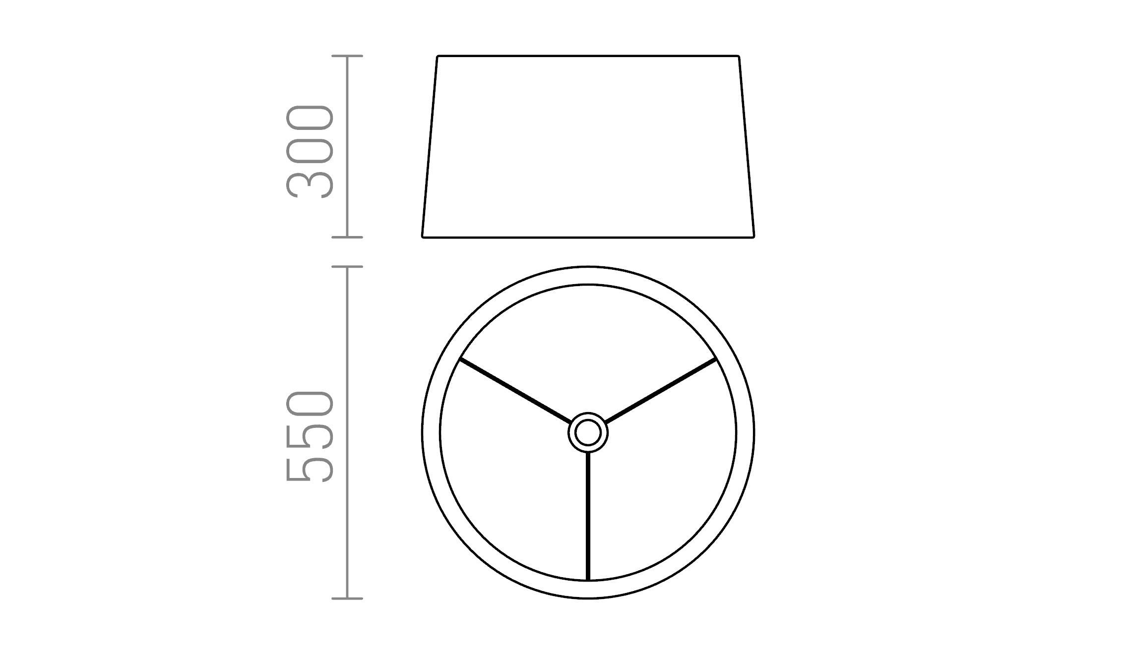 ASPRO 55/30 αμπαζούρ - Product sketch