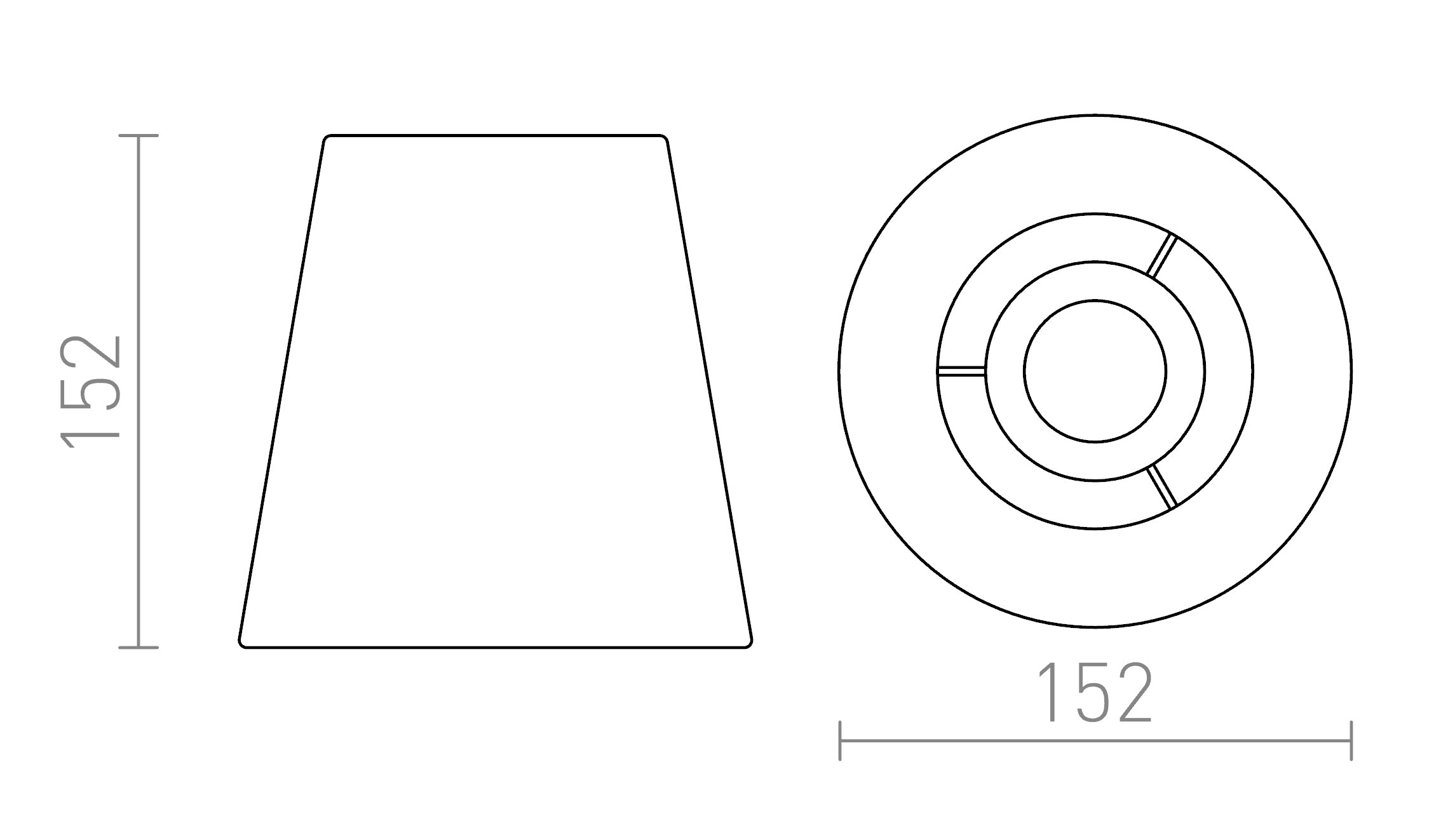 CONNY 15/15 pöytävalaisin varjostin - Product sketch