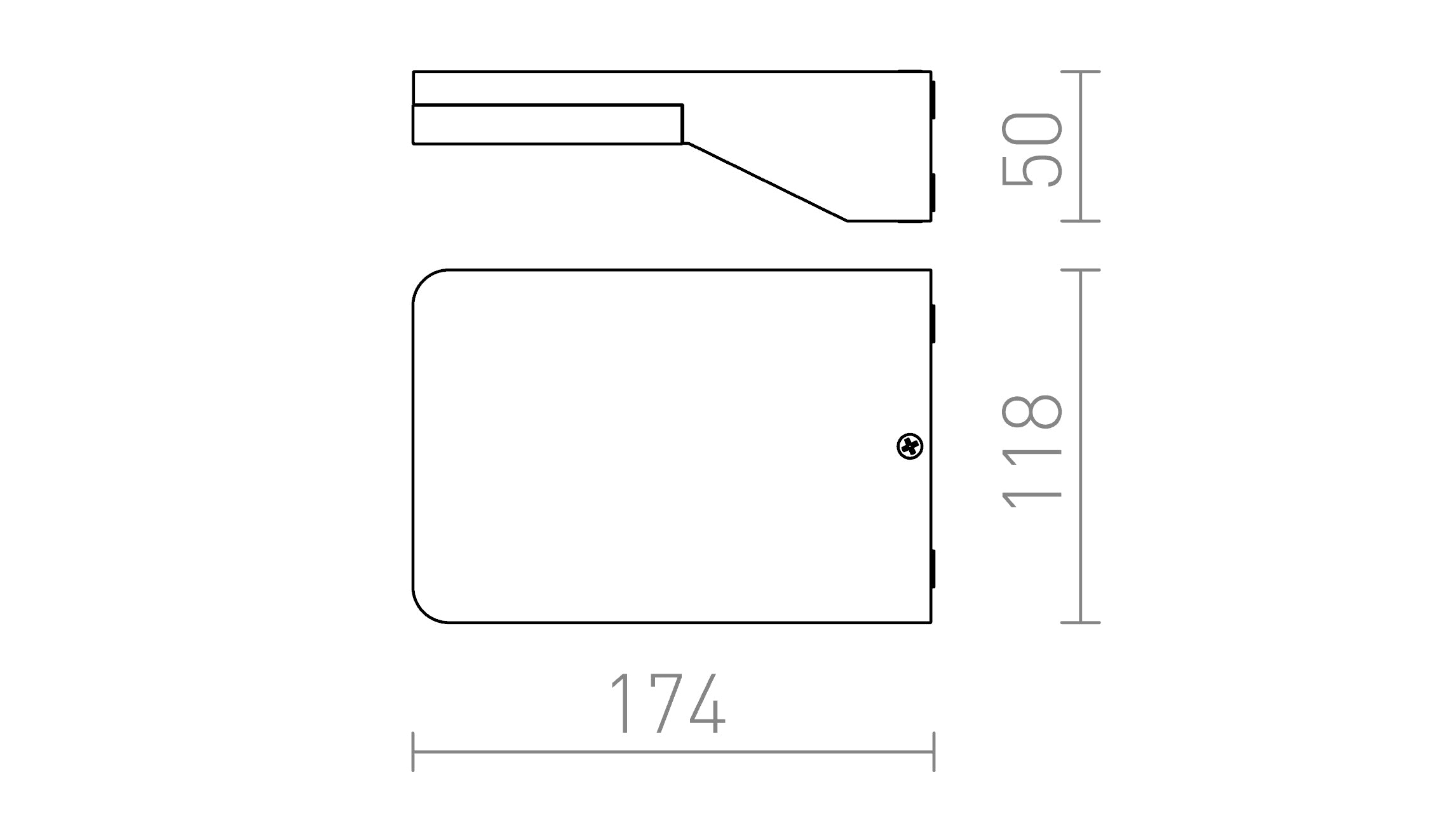 VIRGO Επιτοίχιος λαμπτήρας - Product sketch