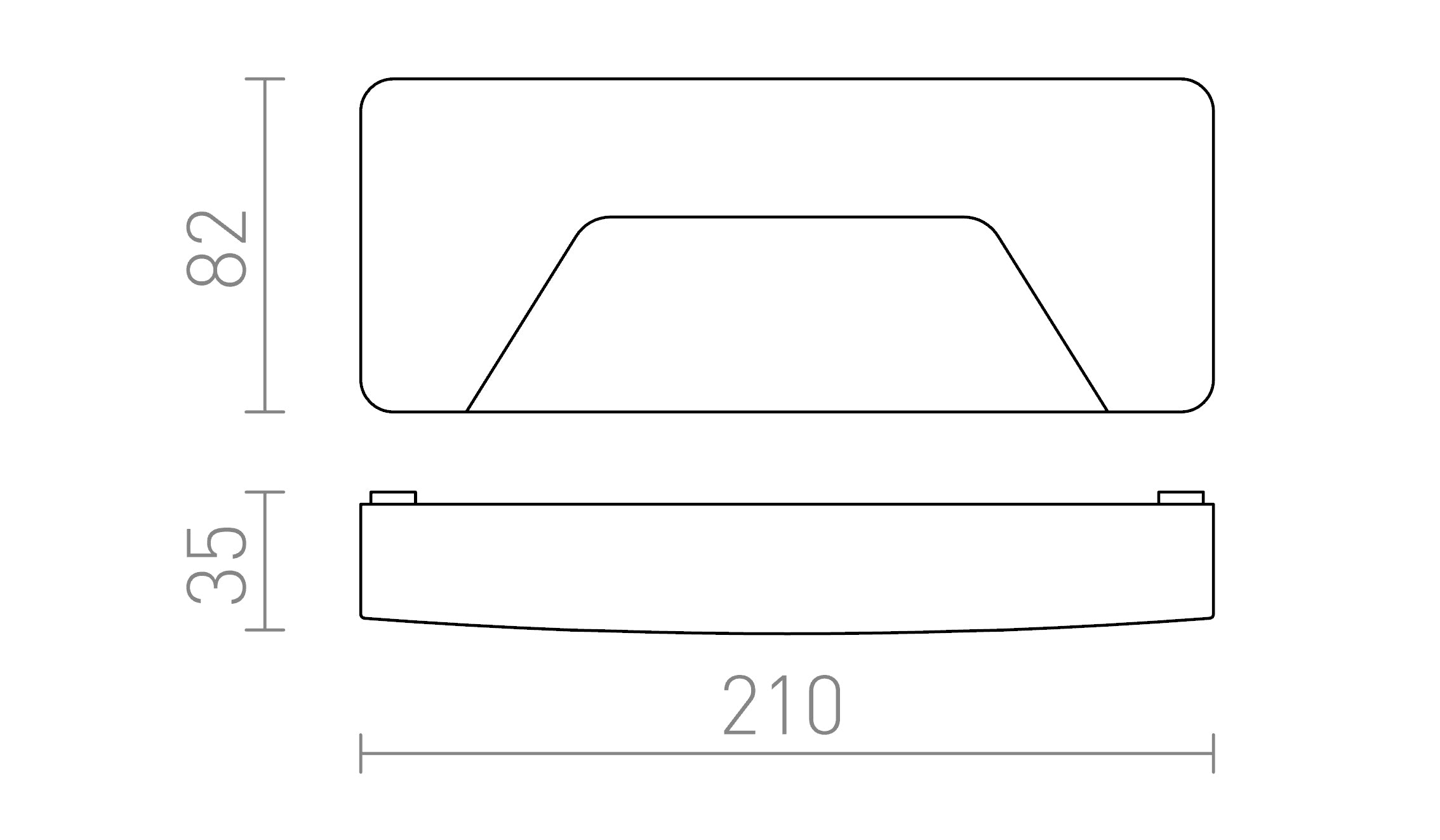 RENO SQ INDR ścienna lampa - Product sketch