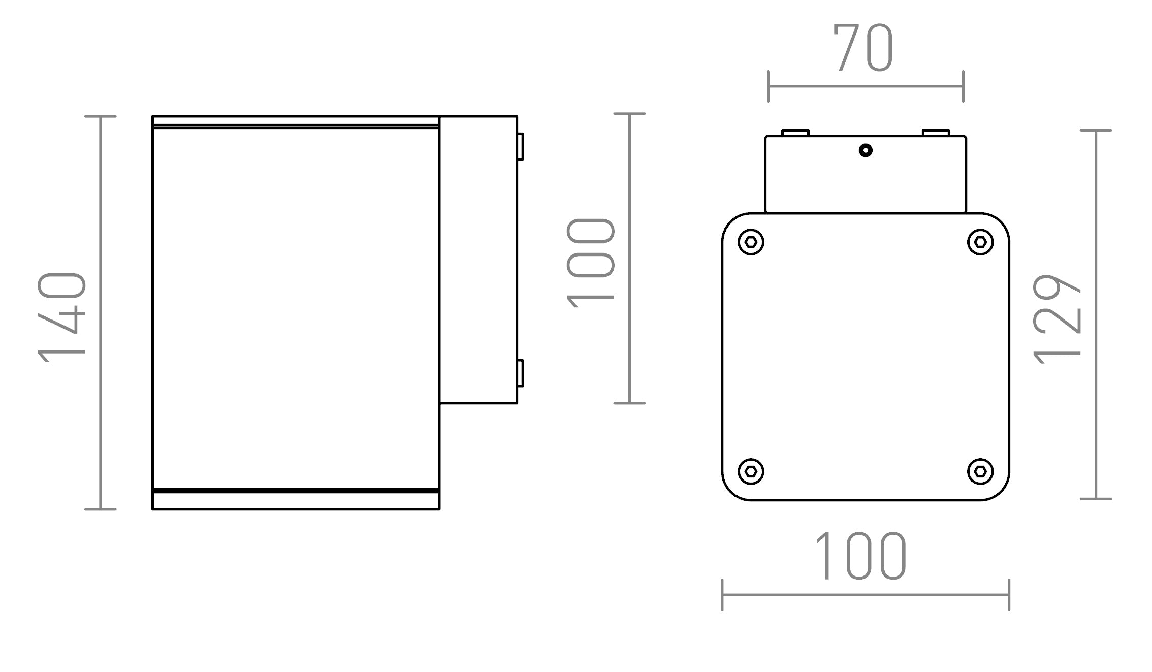 MIZZI SQ I zidna lampa - Product sketch