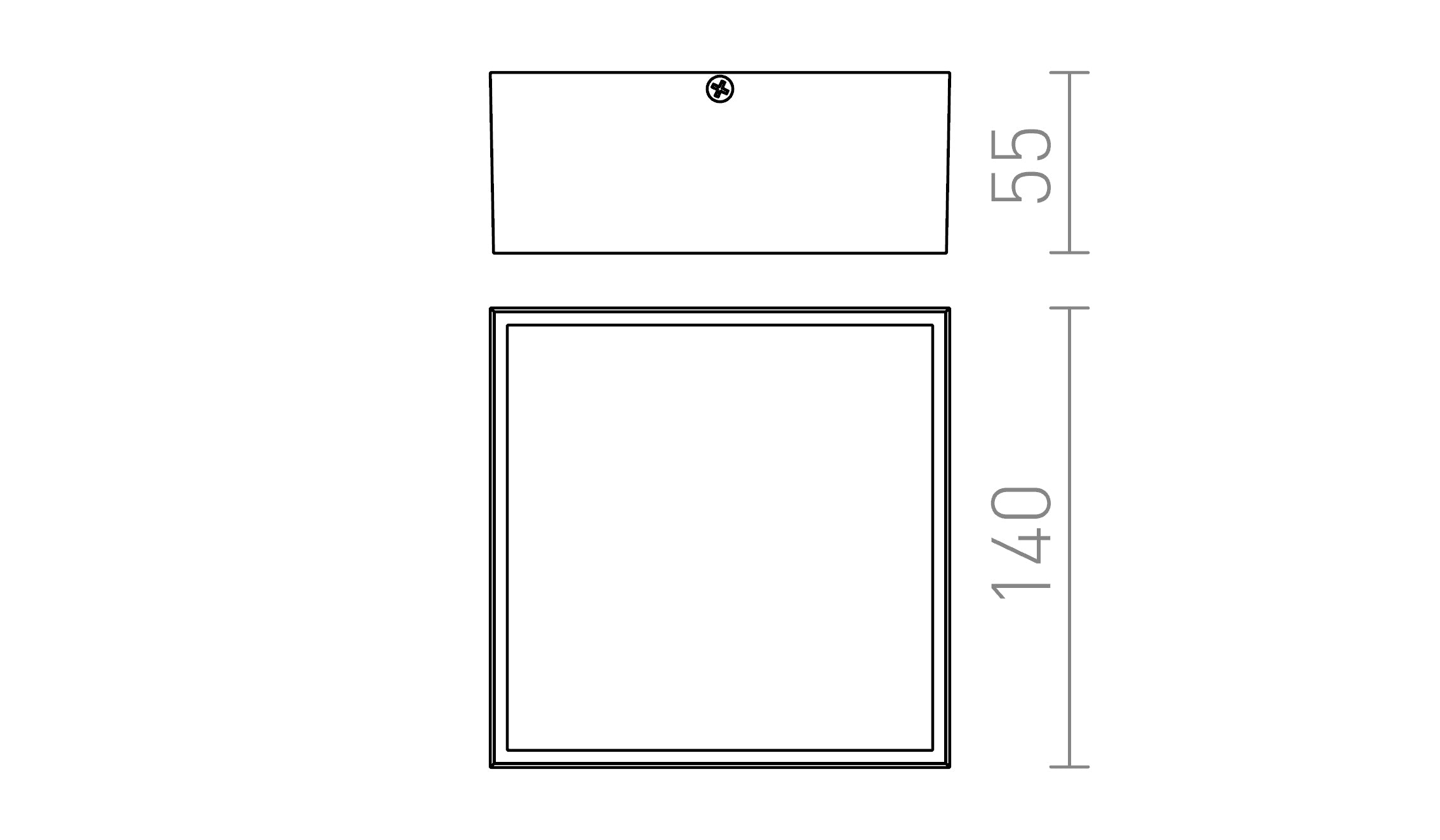 BONO superfície lâmpada - Product sketch