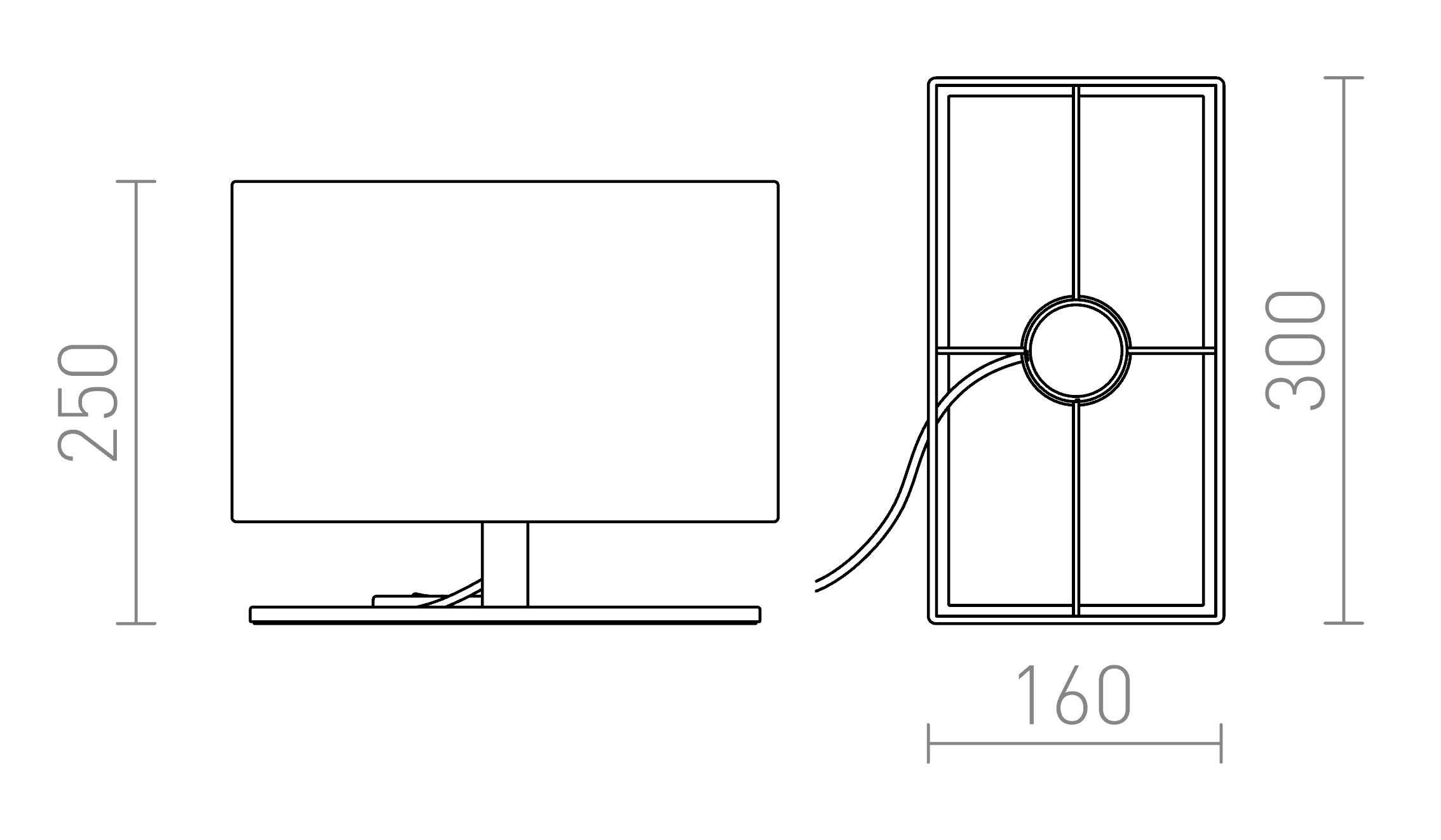 PLAZA S de mesa lámpara - Product sketch