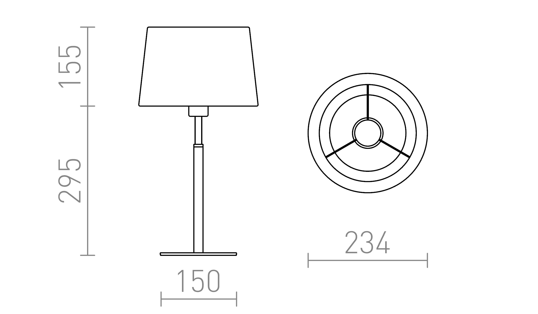 BROADWAY stołowa lampa - Product sketch