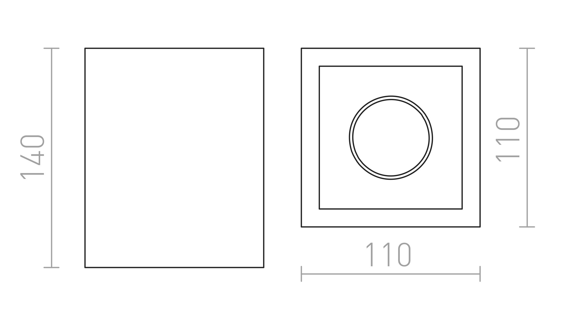 JACK SQ sufitowa lampa - Product sketch