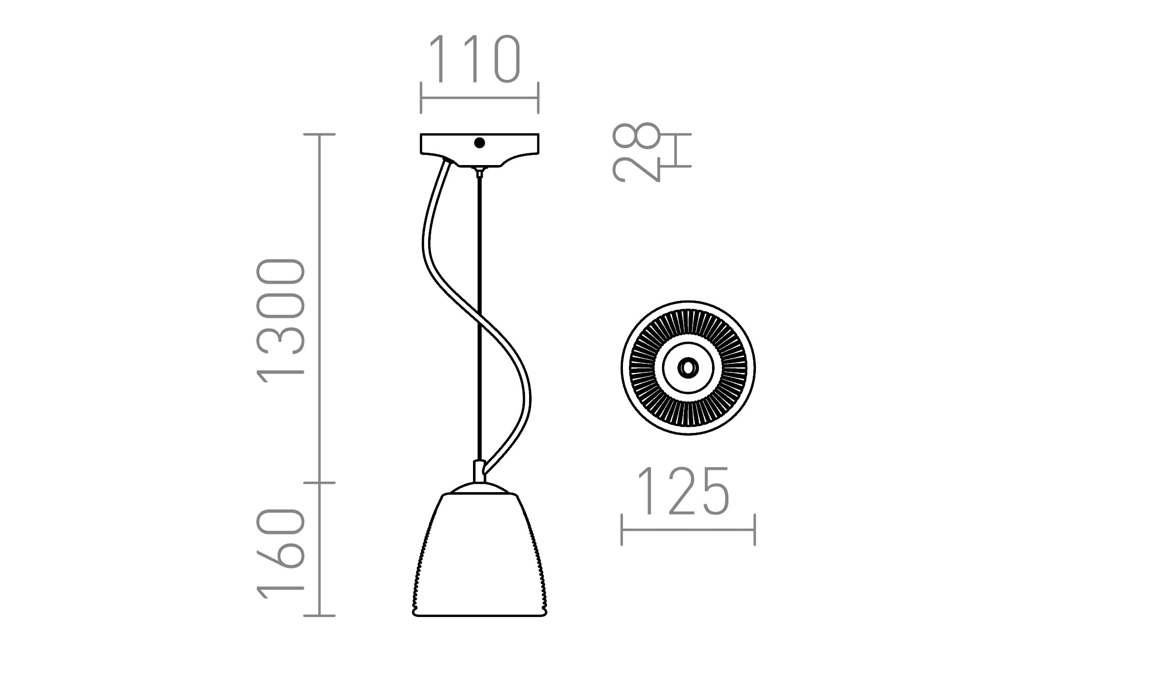 AZRIA pendant lamp - Product sketch