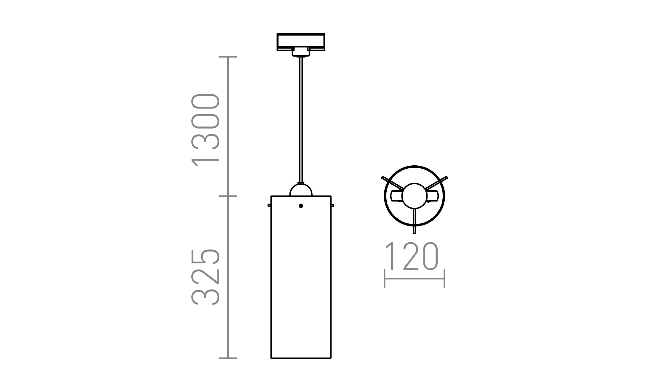 CLAUDIA voor 3f. stroomrail - Product sketch