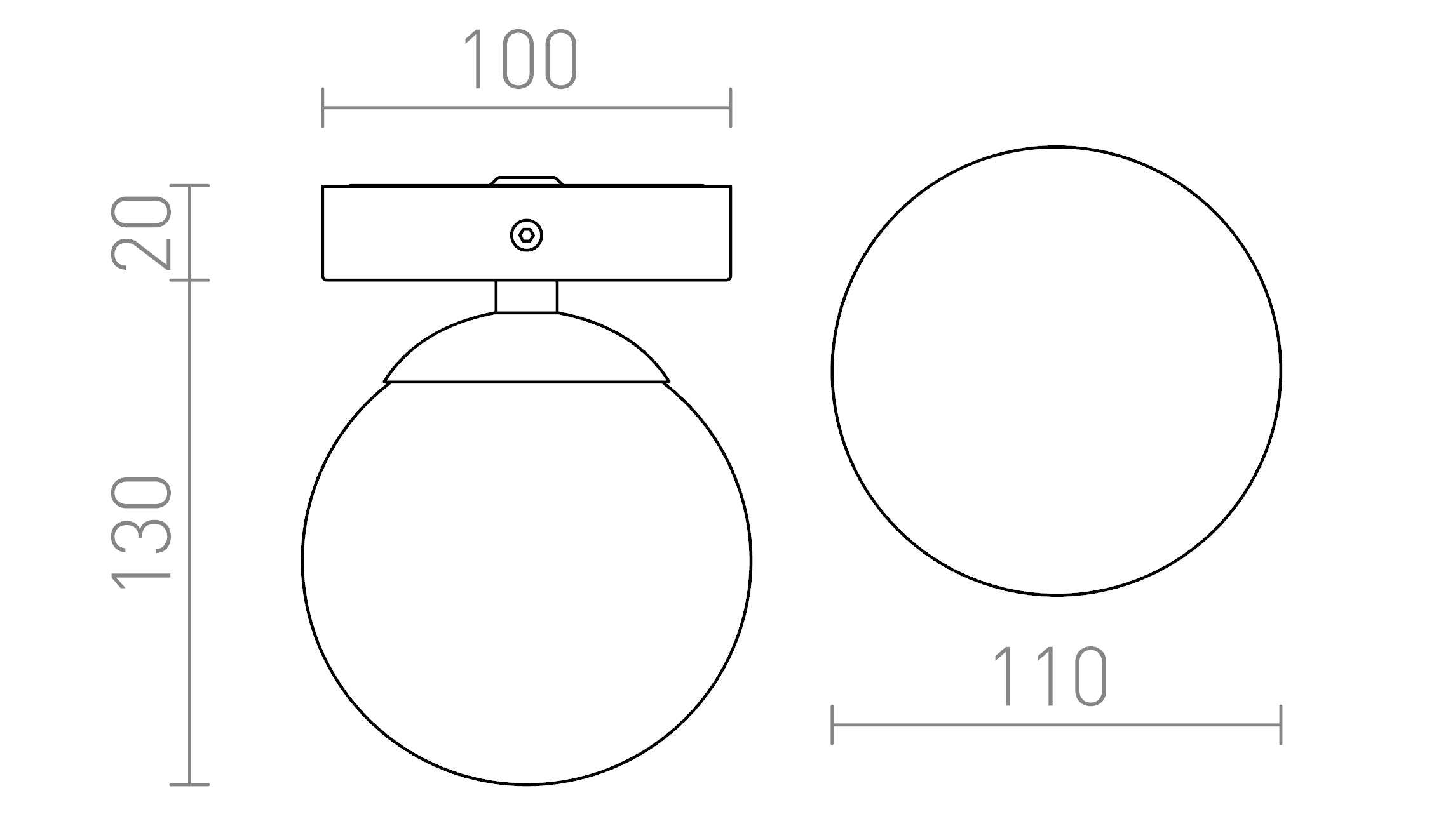 BOLLY Deckenleuchte lampe - Product sketch