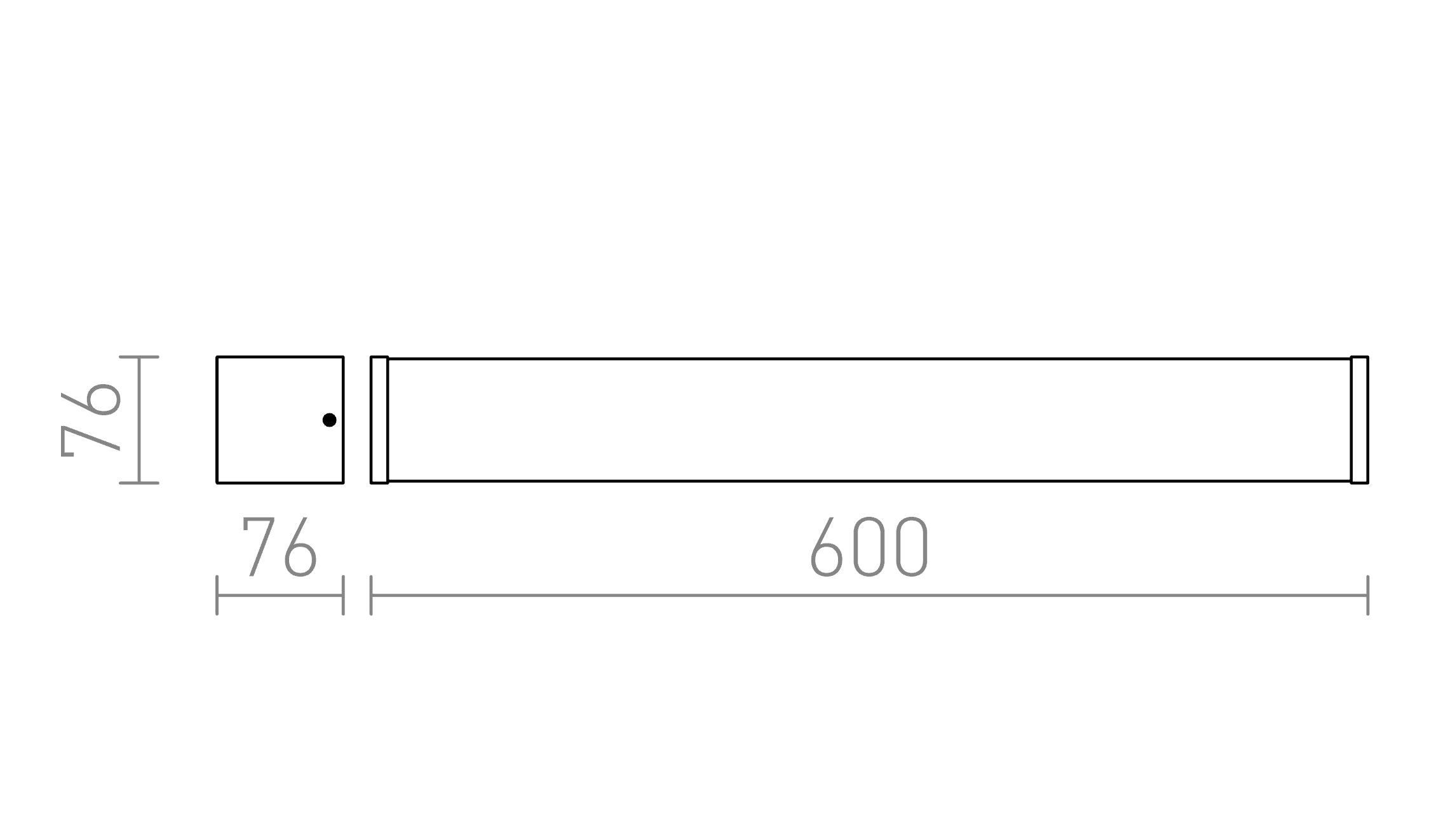 ADAGIO 60 ścienna lampa - Product sketch
