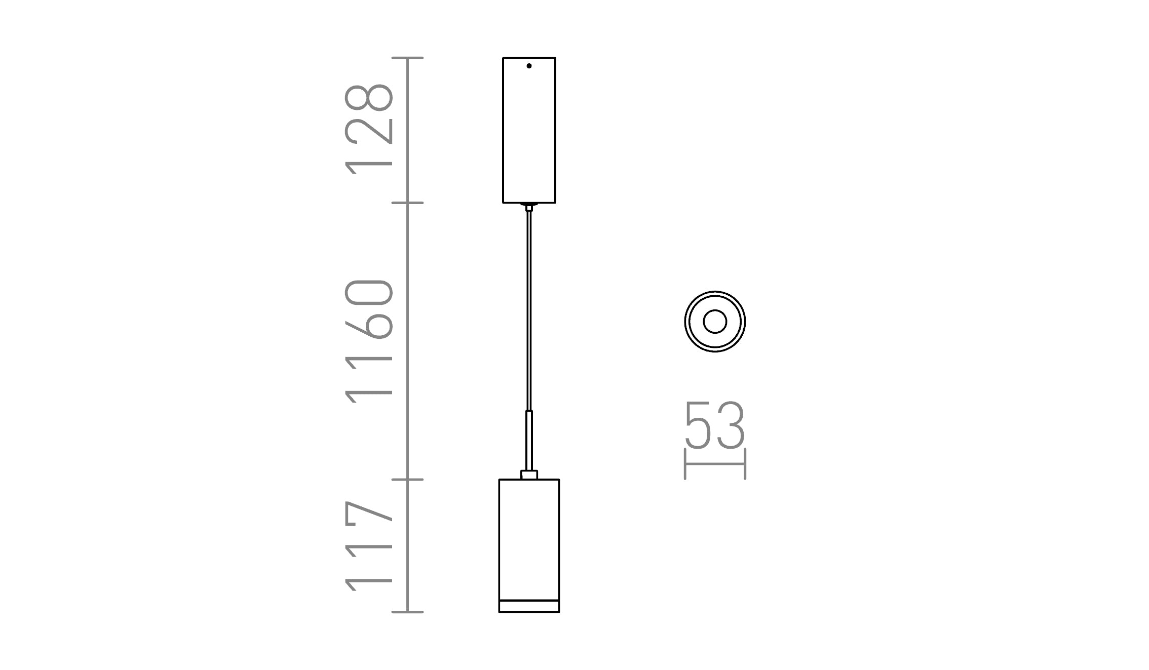 BOGARD wisząca lampa - Product sketch