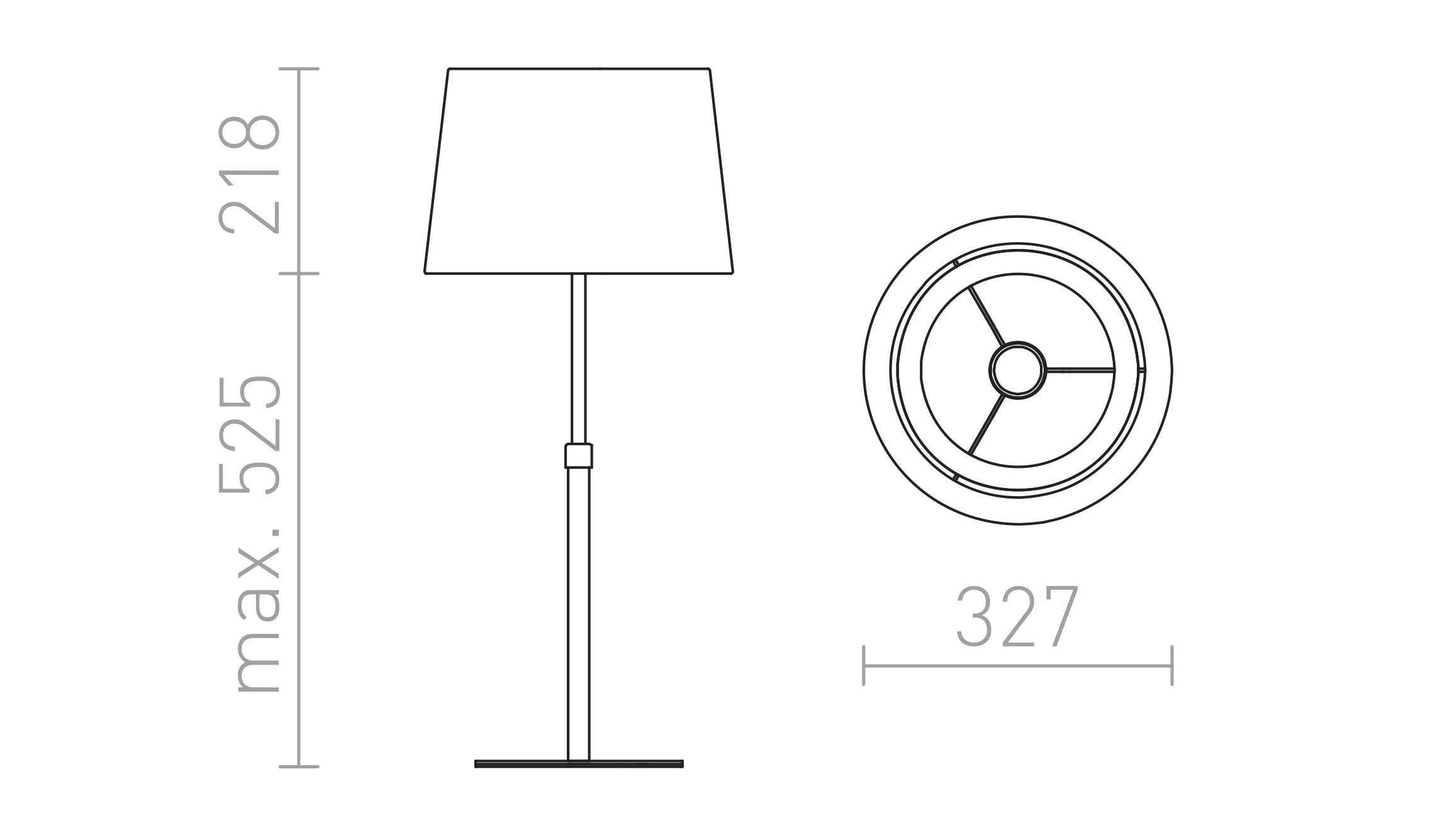 ESPLANADE stołowa lampa - Product sketch