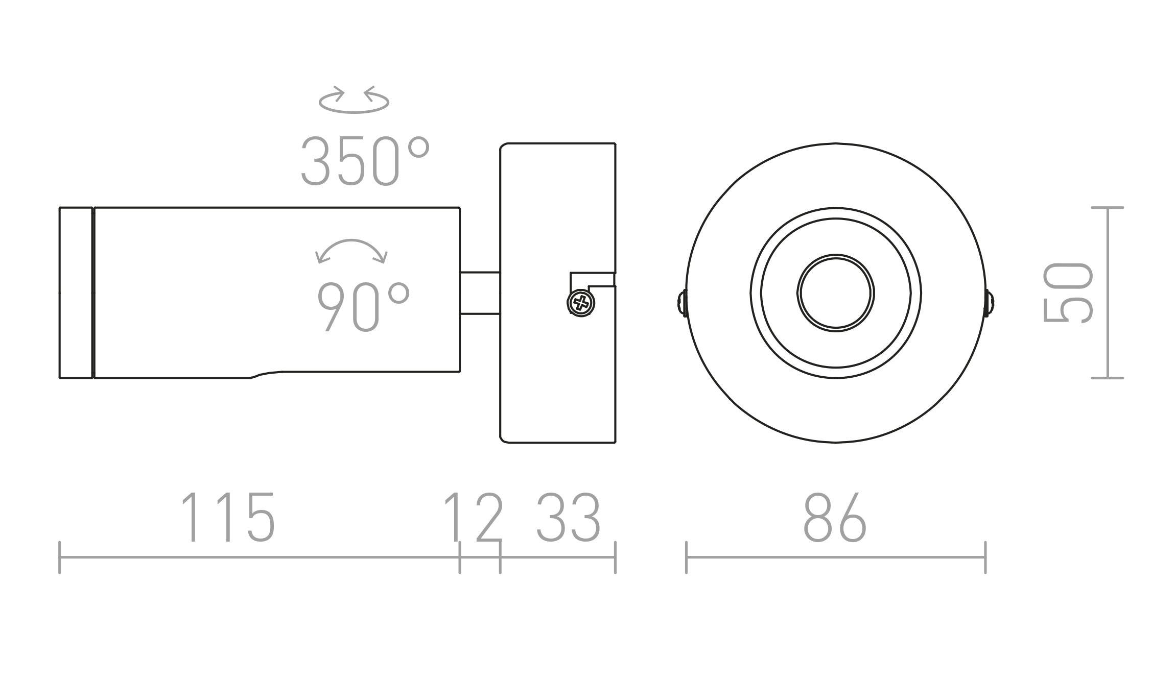 BOGARD I ścienna lampa - Product sketch
