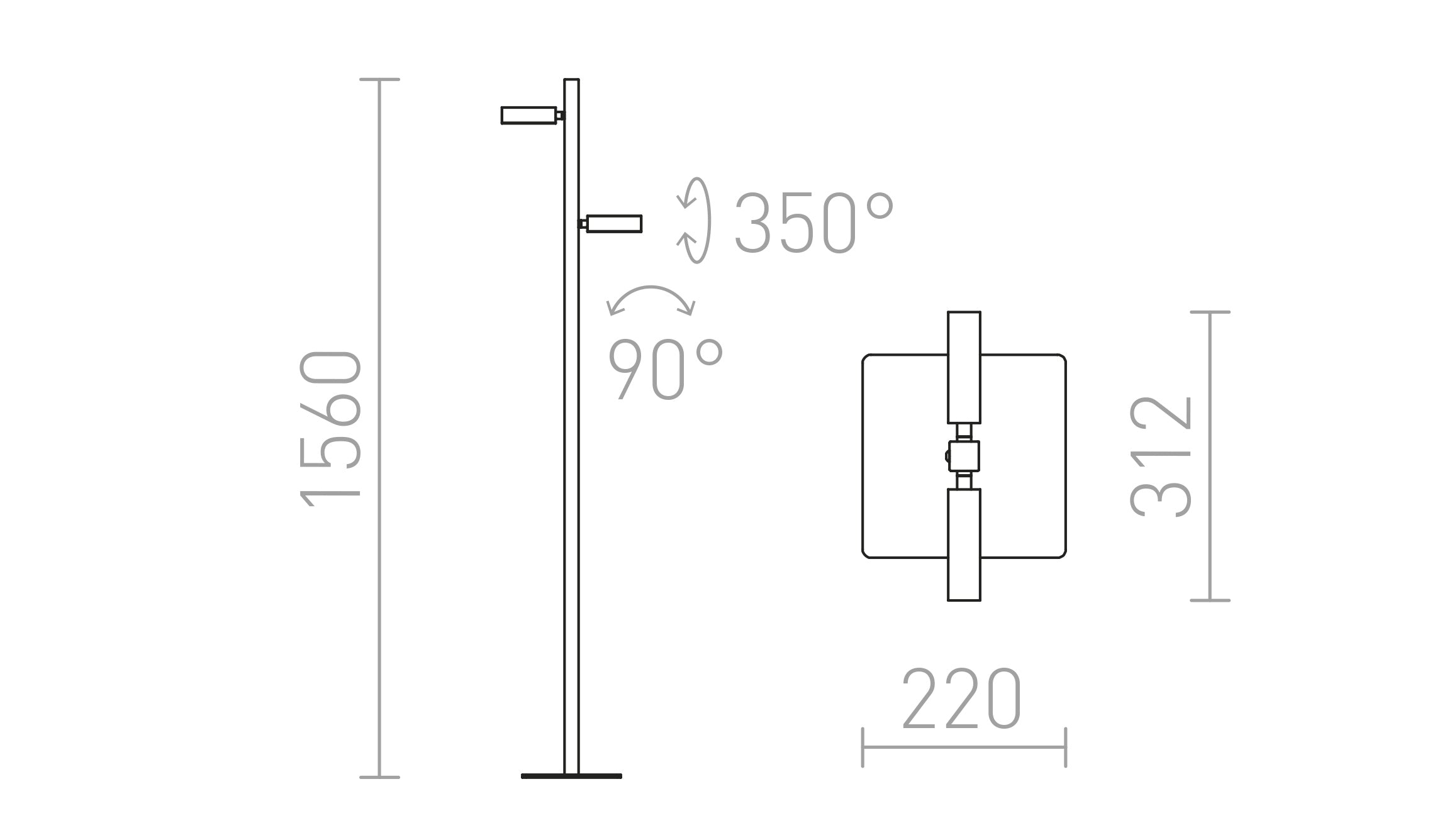 FADO lattia lamppu - Product sketch