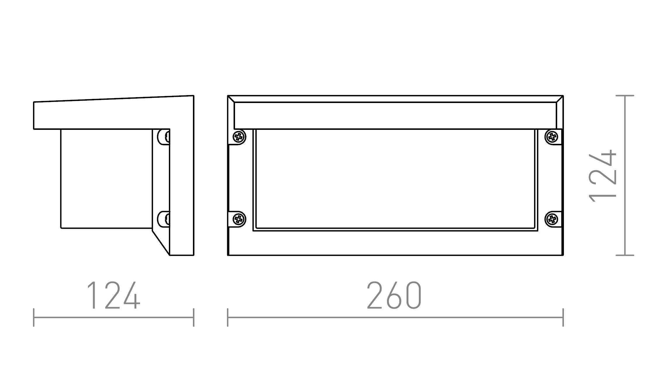 HIDE RC nástenná lampa - Product sketch