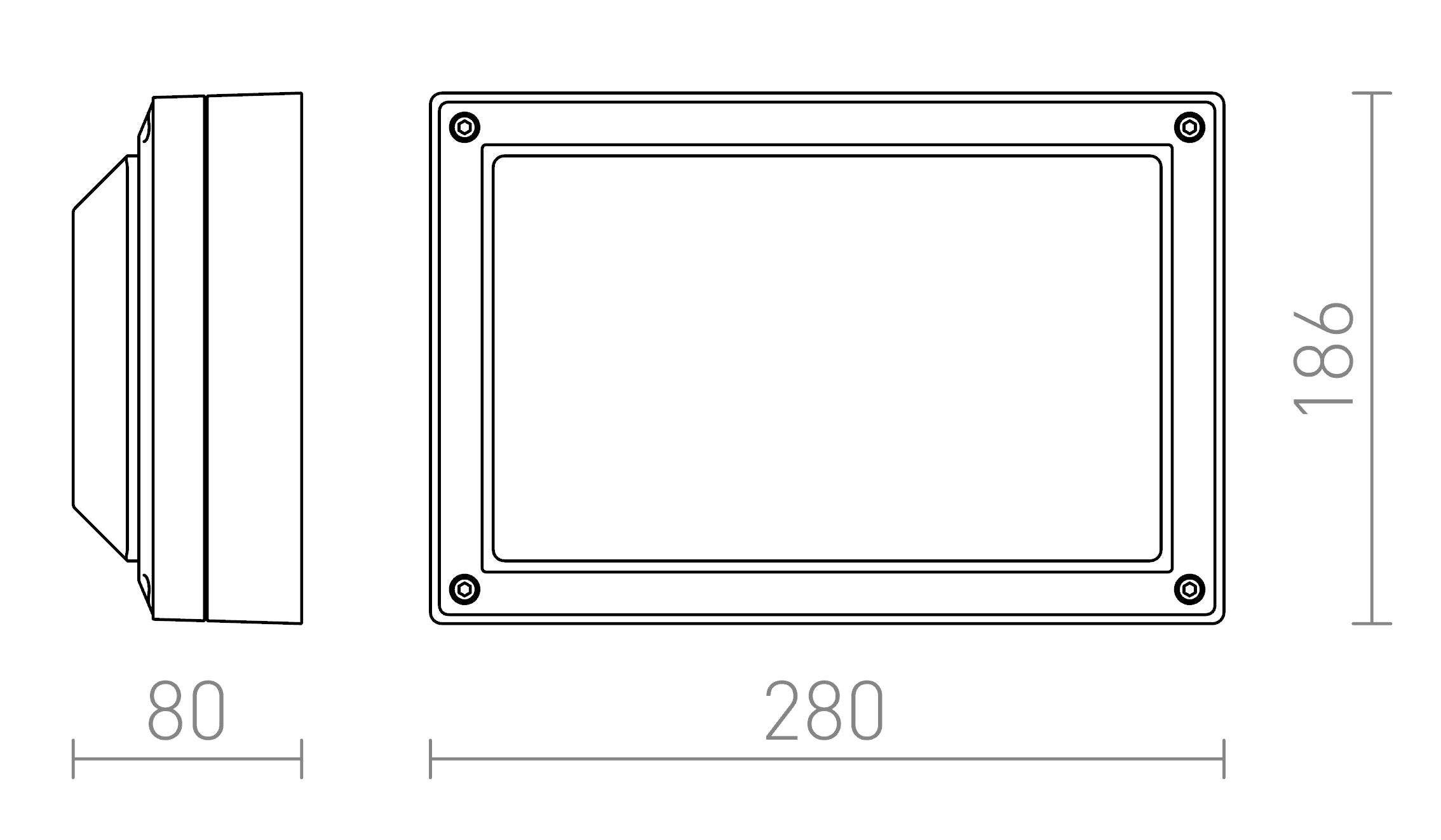 DELTA RC zidna lampa - Product sketch