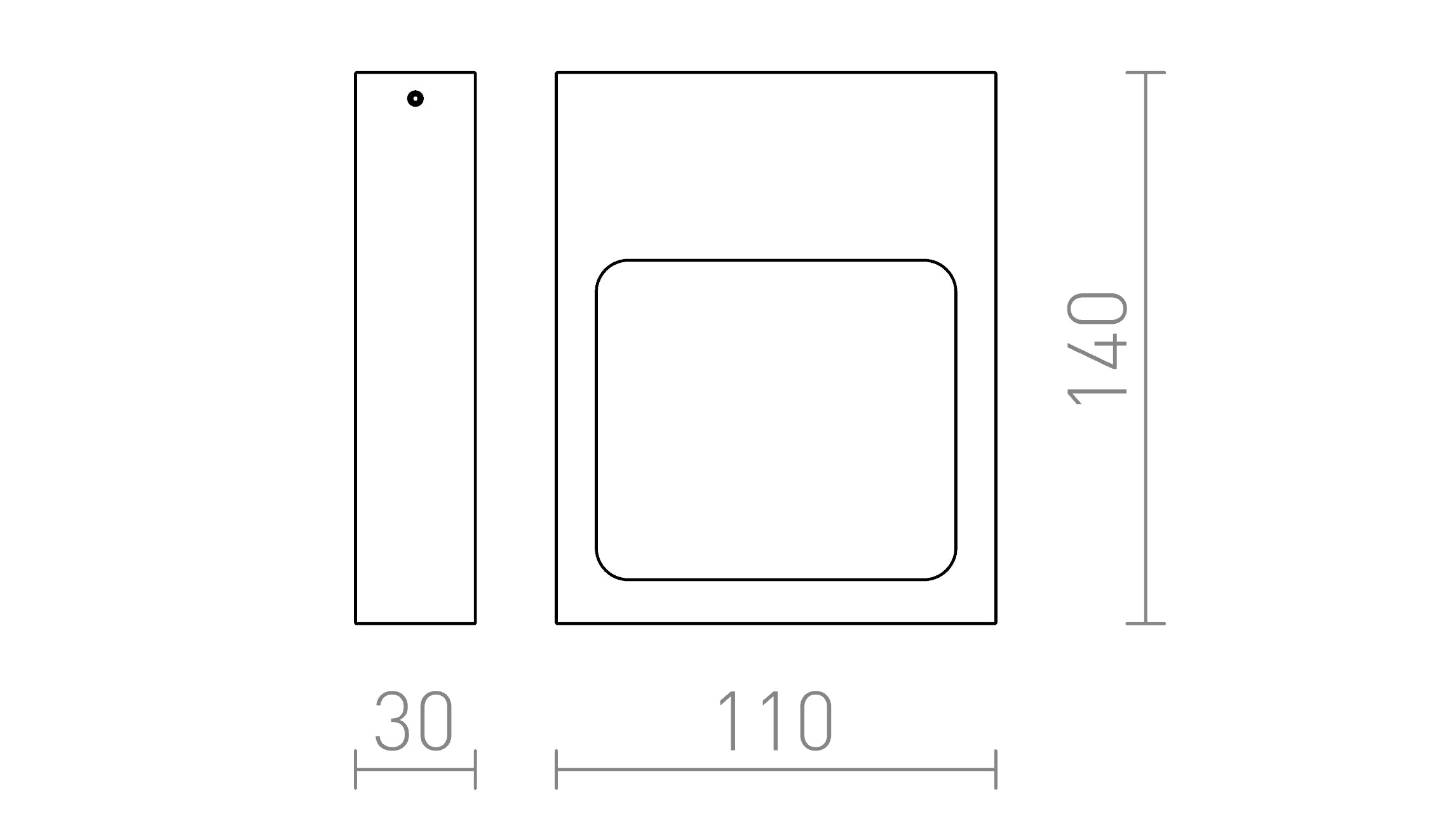 LEA Επιτοίχιος λαμπτήρας - Product sketch