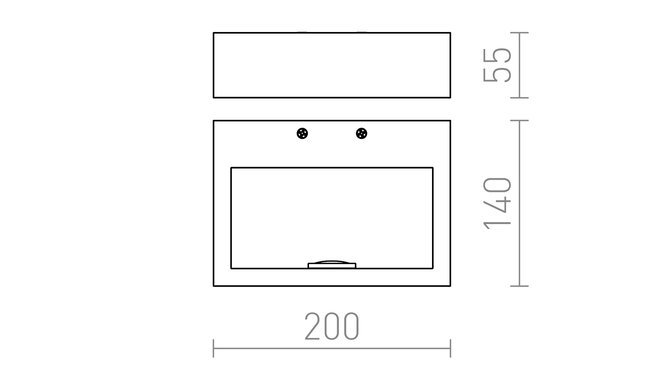 NEMAN ścienna lampa - Product sketch
