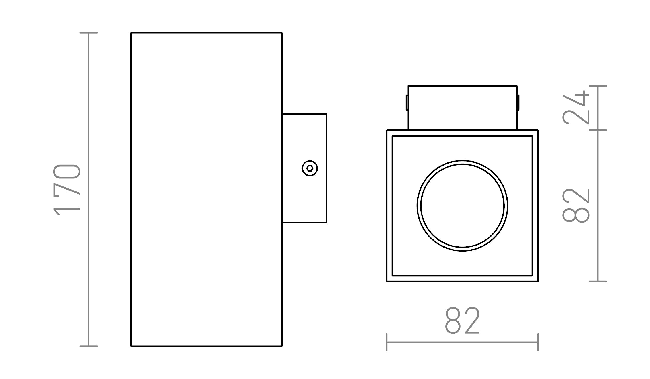 AGATE II de pared lámpara - Product sketch