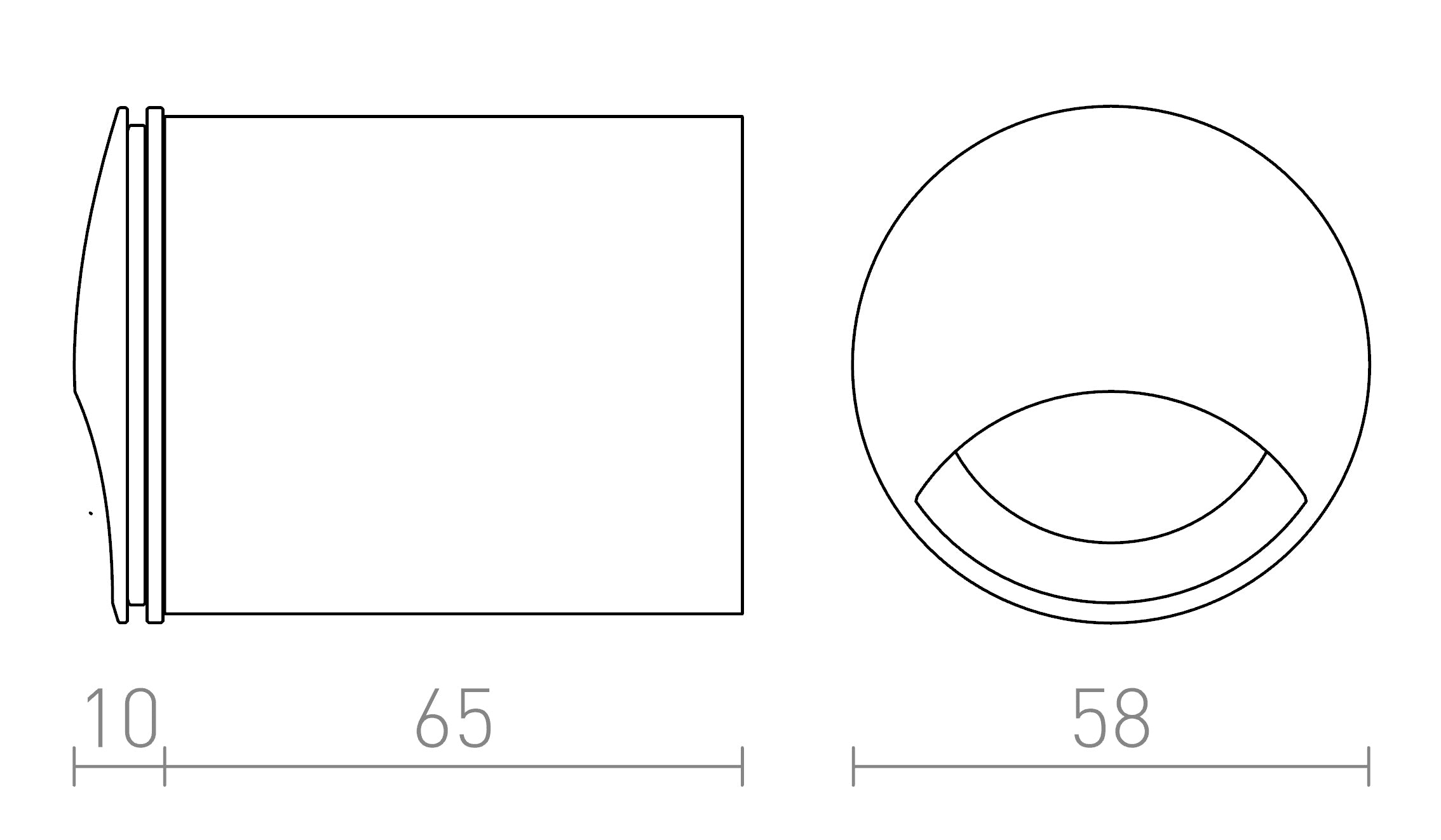 CLUB IND embutida lâmpada - Product sketch