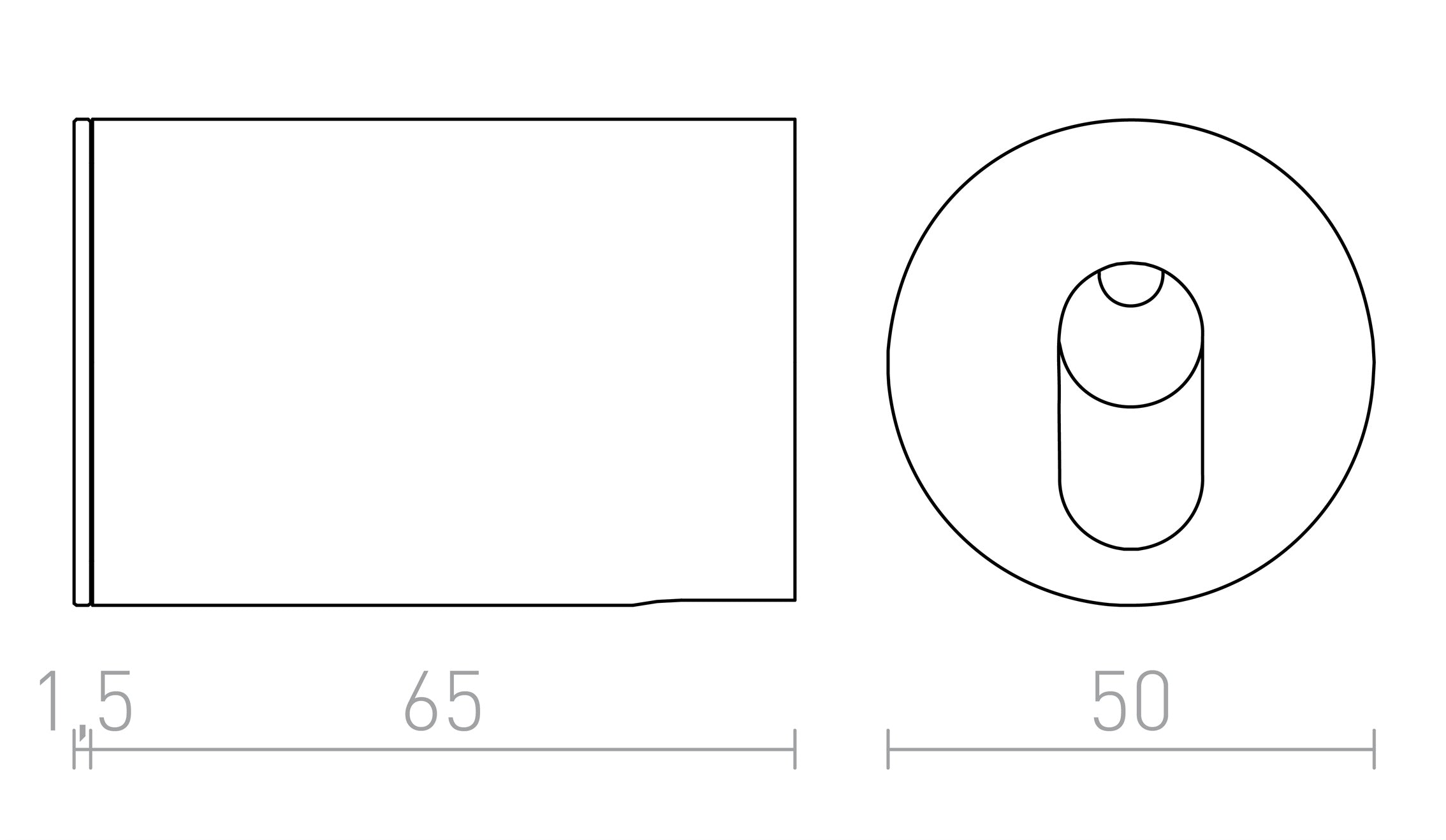MEMPHIS R χωνευτό τοίχου - Product sketch