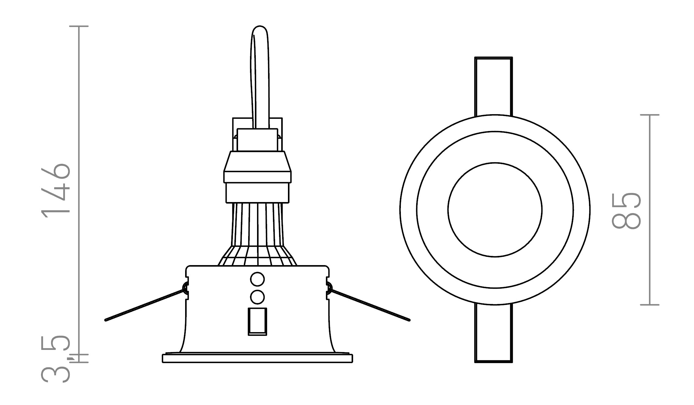 BERMUDA Einbauleuchte lampe - Product sketch
