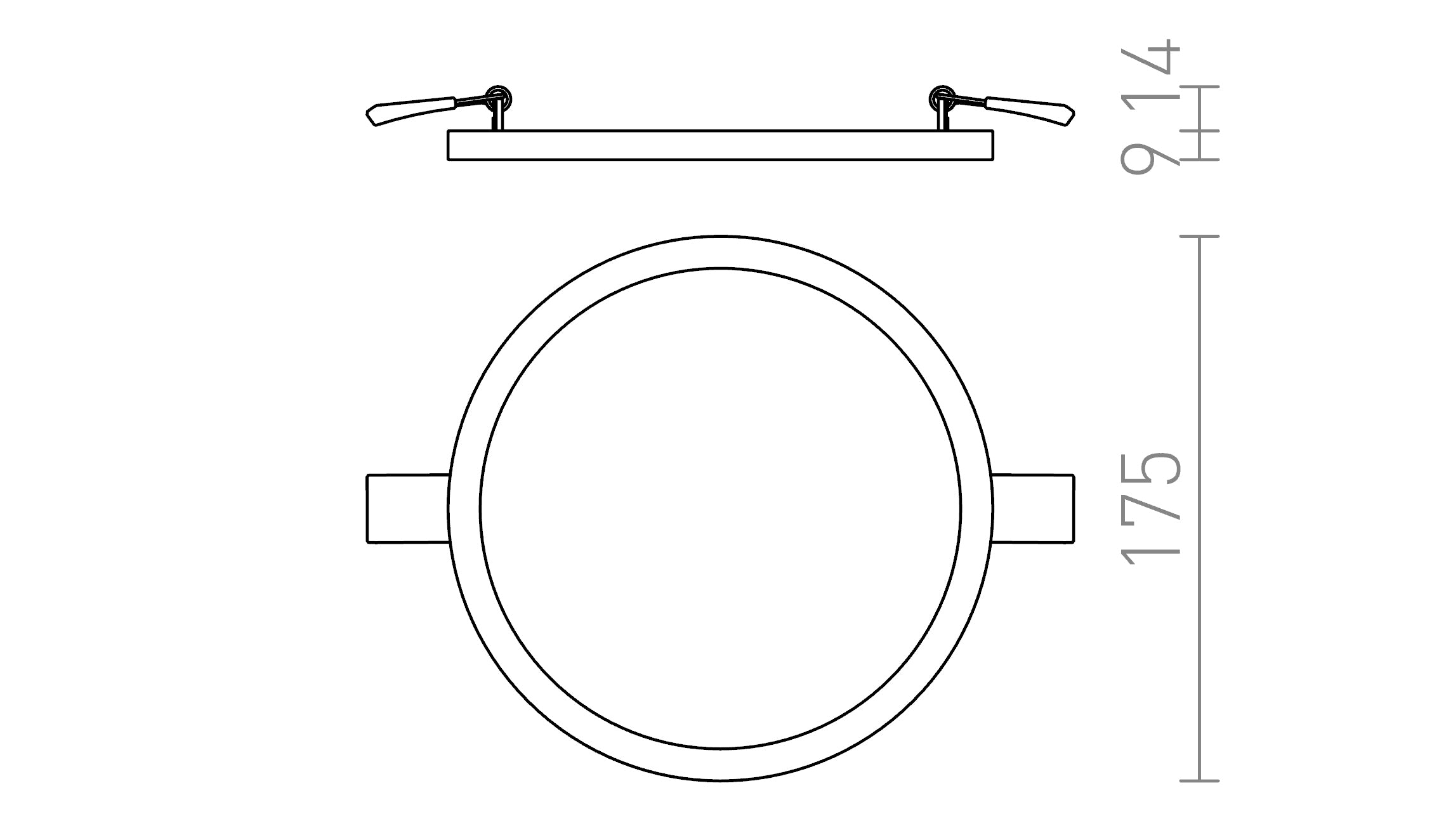 HUE R 17 embutida lâmpada - Product sketch