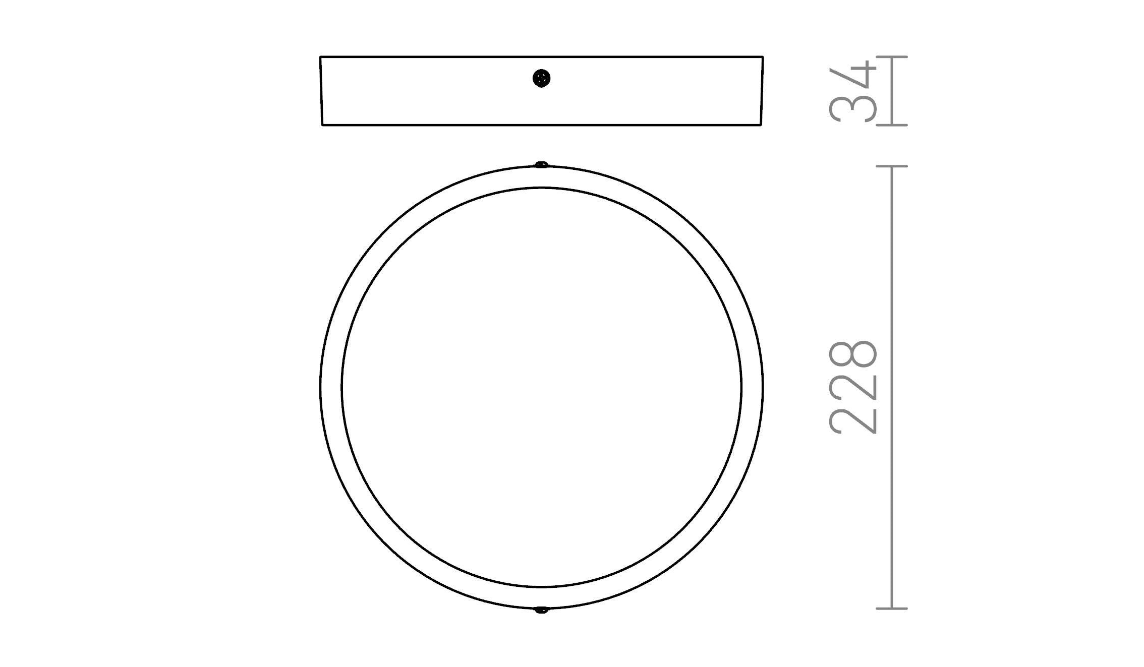 HUE R 22 tak lampa - Product sketch