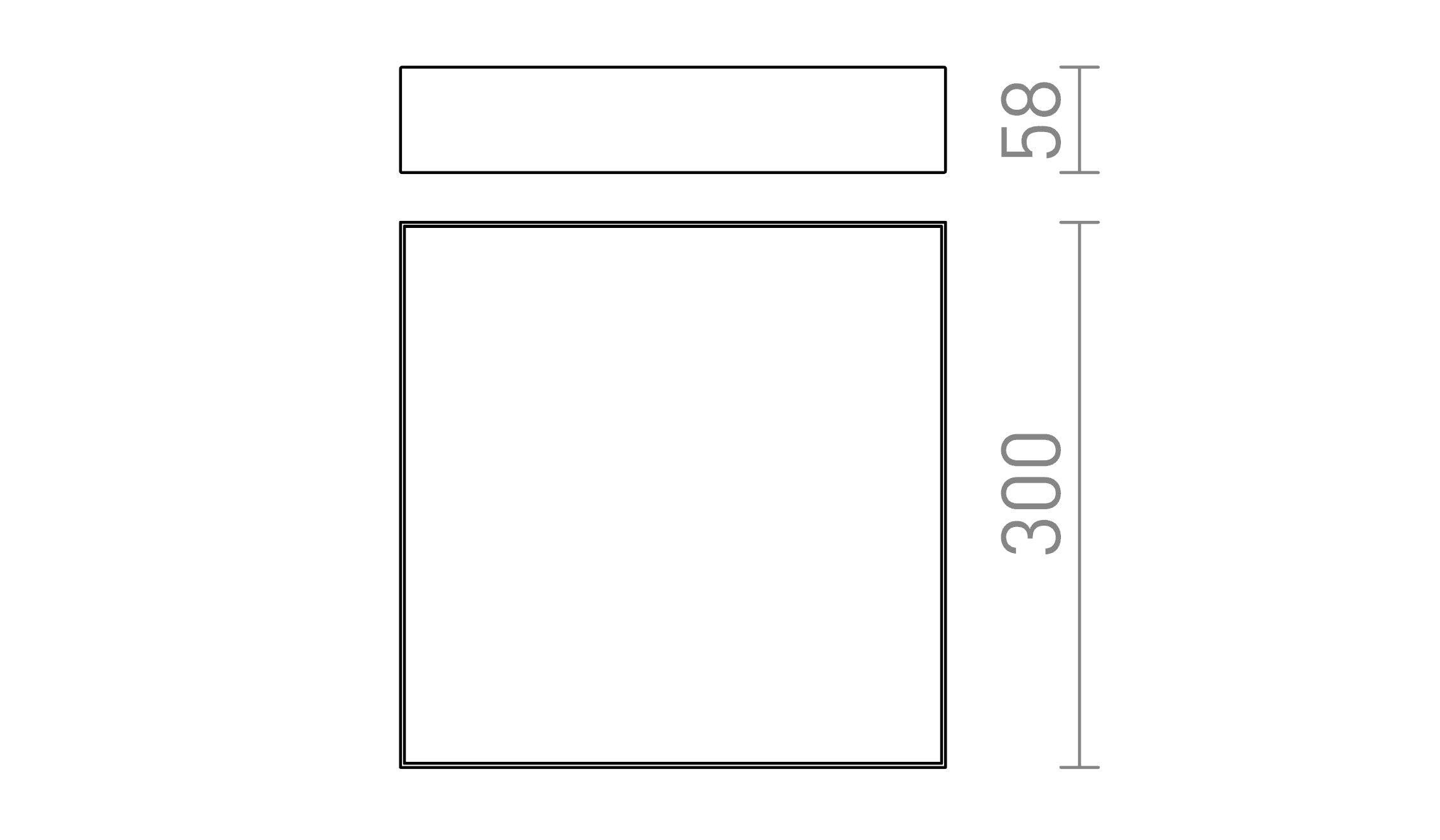 LARISA SQ 30 de techo lámpara - Product sketch