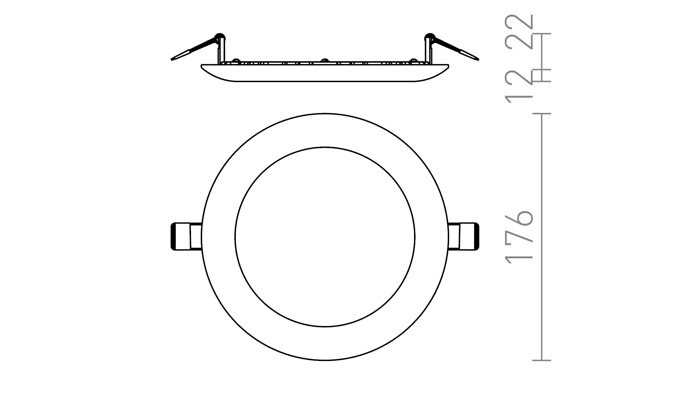 DADA 17 вградена лампа - Product sketch