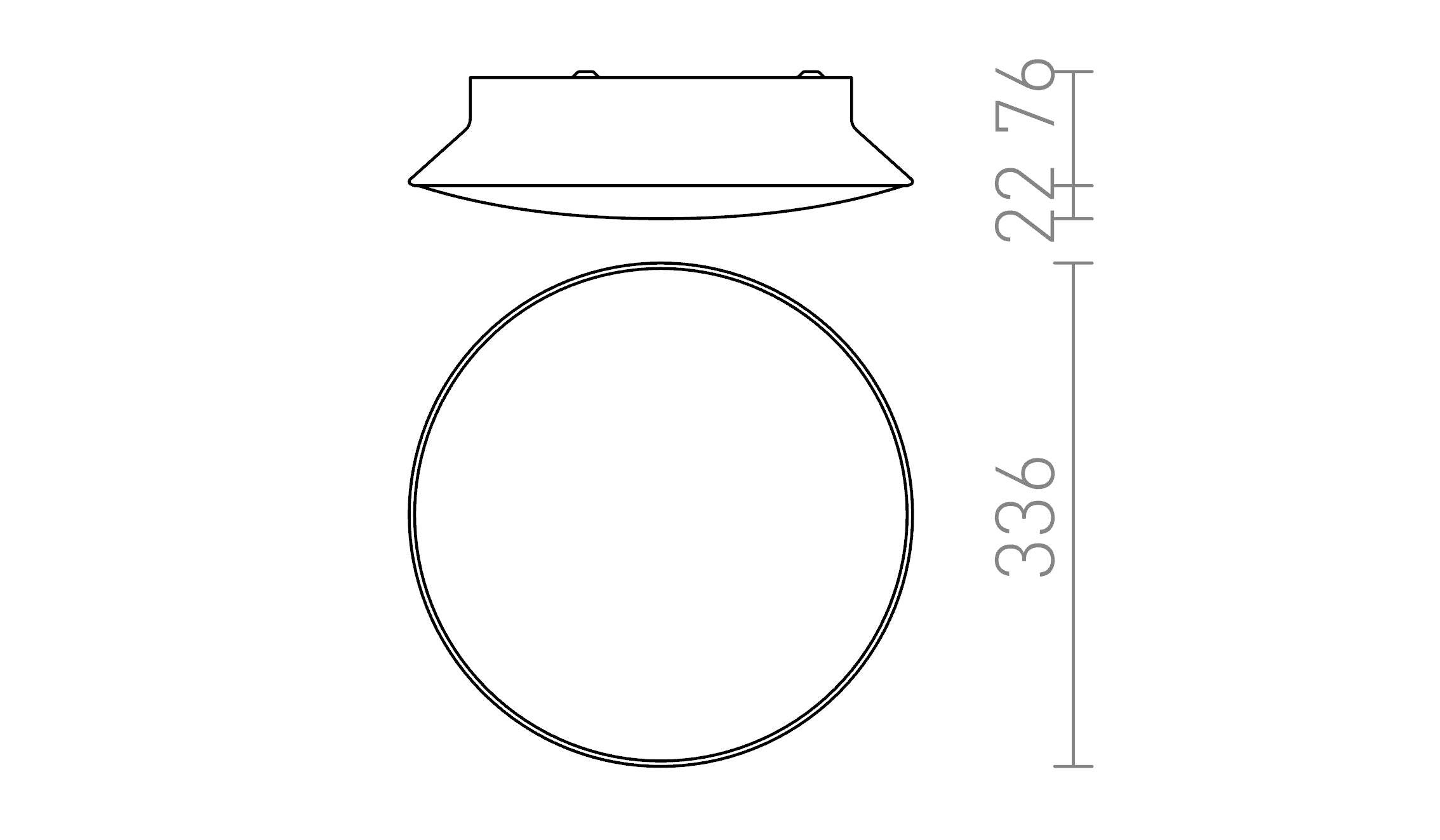 MARA sufitowa lampa - Product sketch