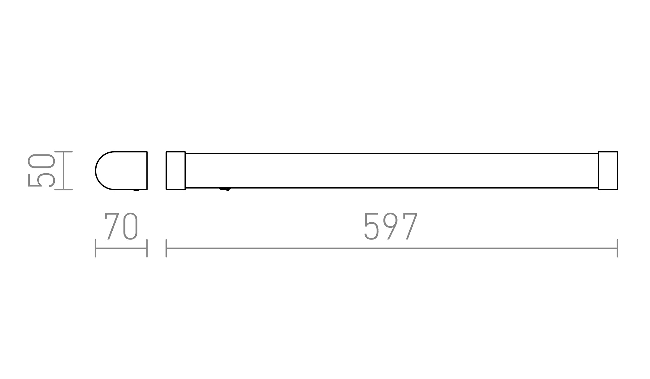 TAMPA 60 ścienna bez końcówek - Product sketch
