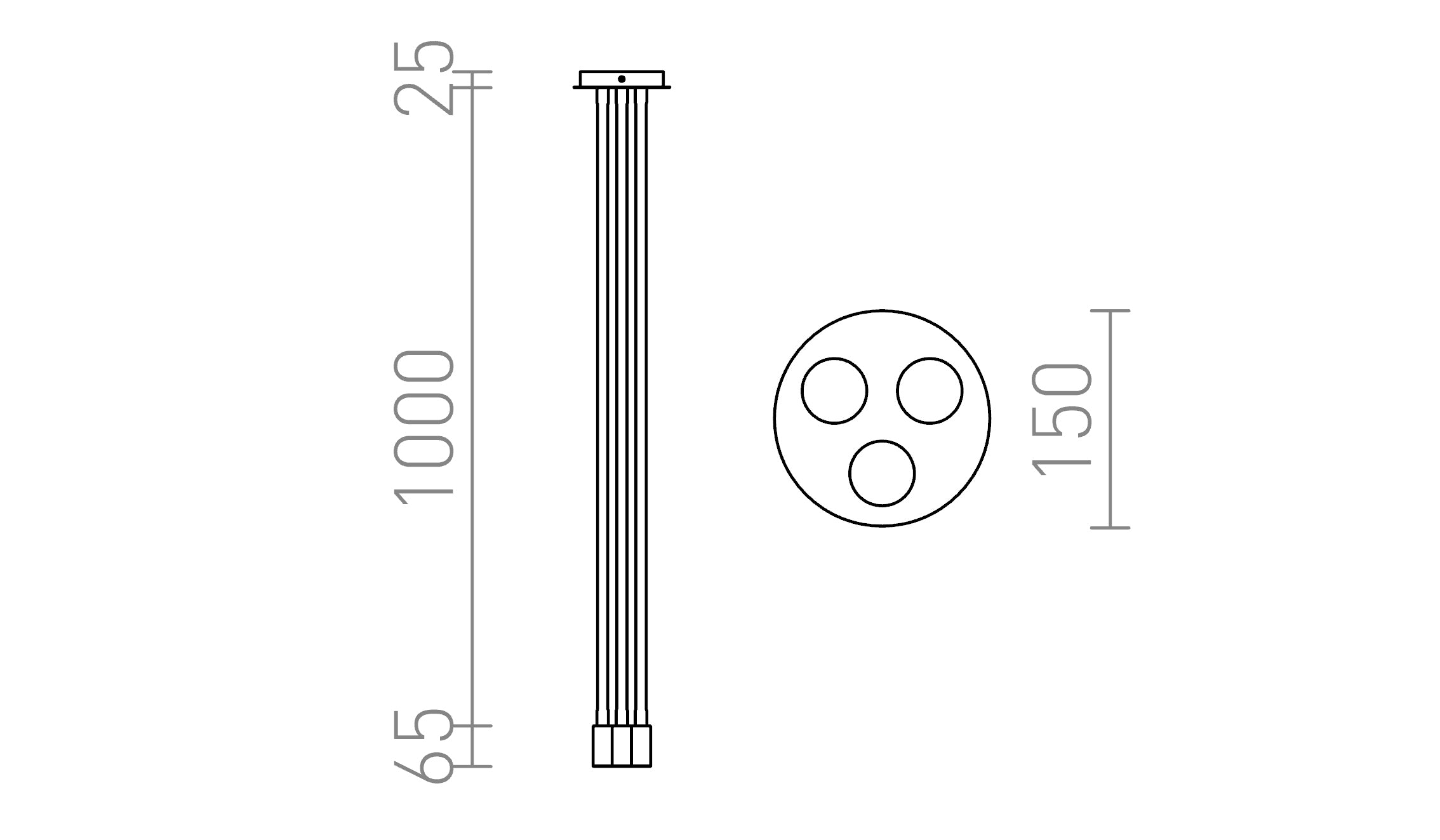LOYD E27 III stropna lampa - Product sketch