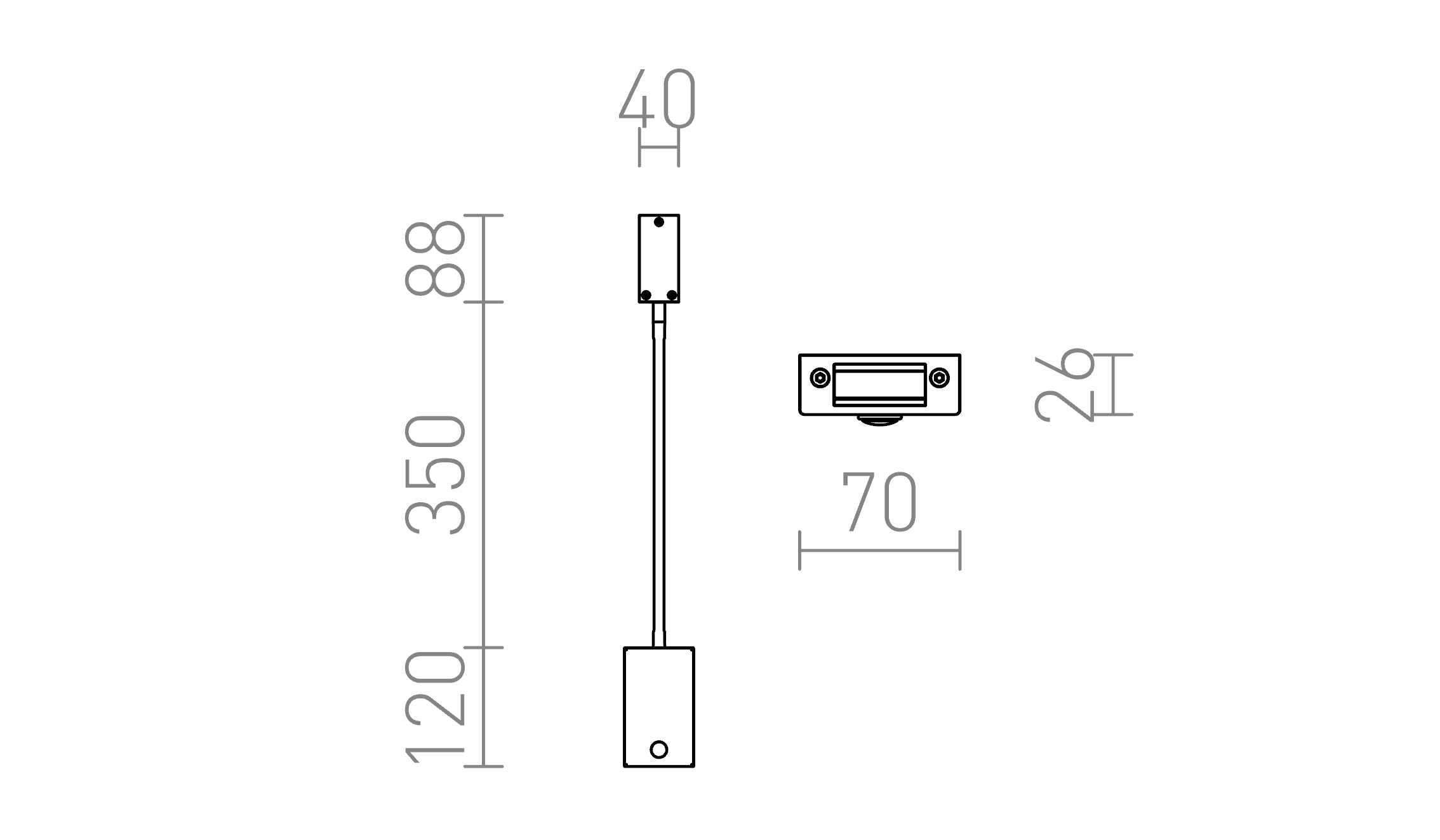 FRISCO W nástenná lampa - Product sketch