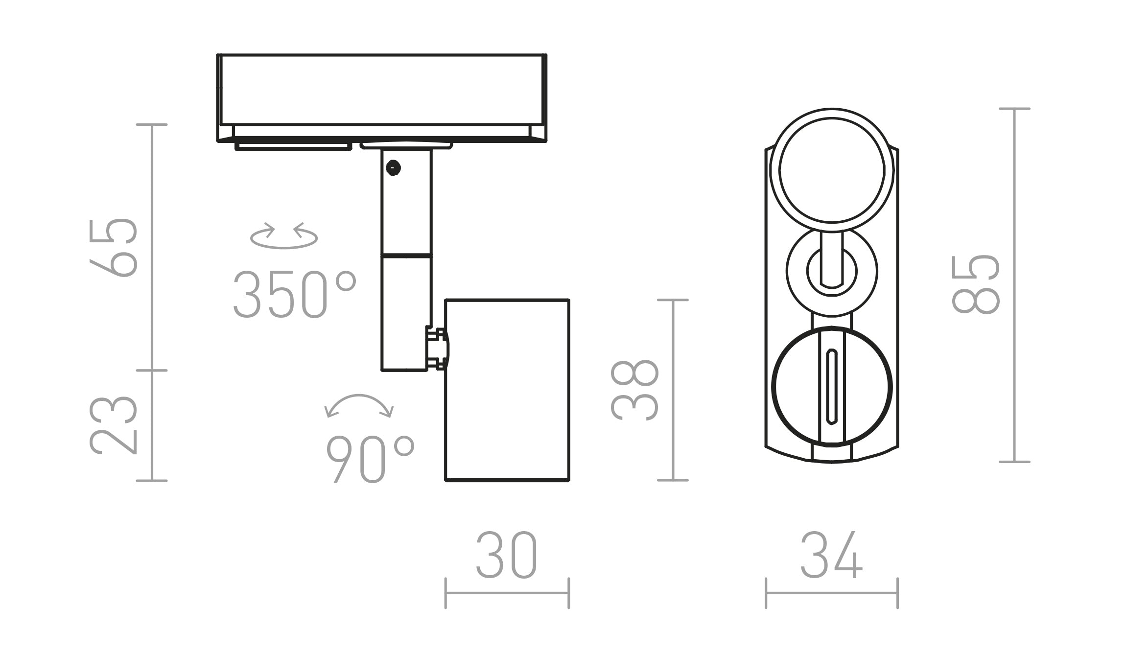 TRICA voor 1f. stroomrail - Product sketch