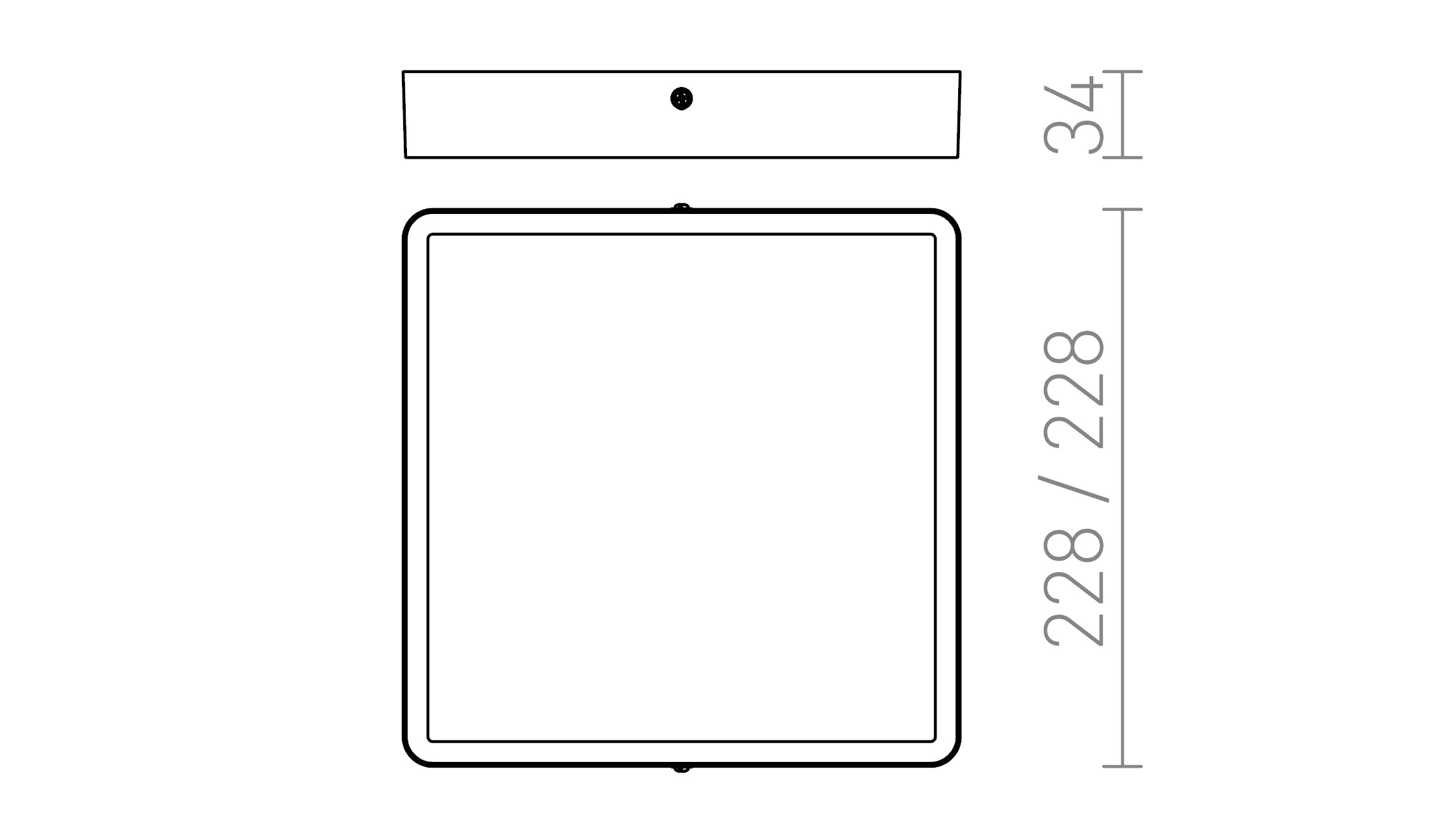 HUE SQ 22 DIMB tak lampa - Product sketch