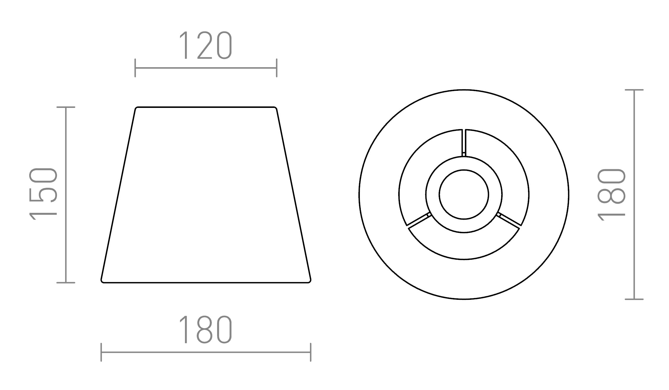 NIZZA 18/15 abażur - Product sketch